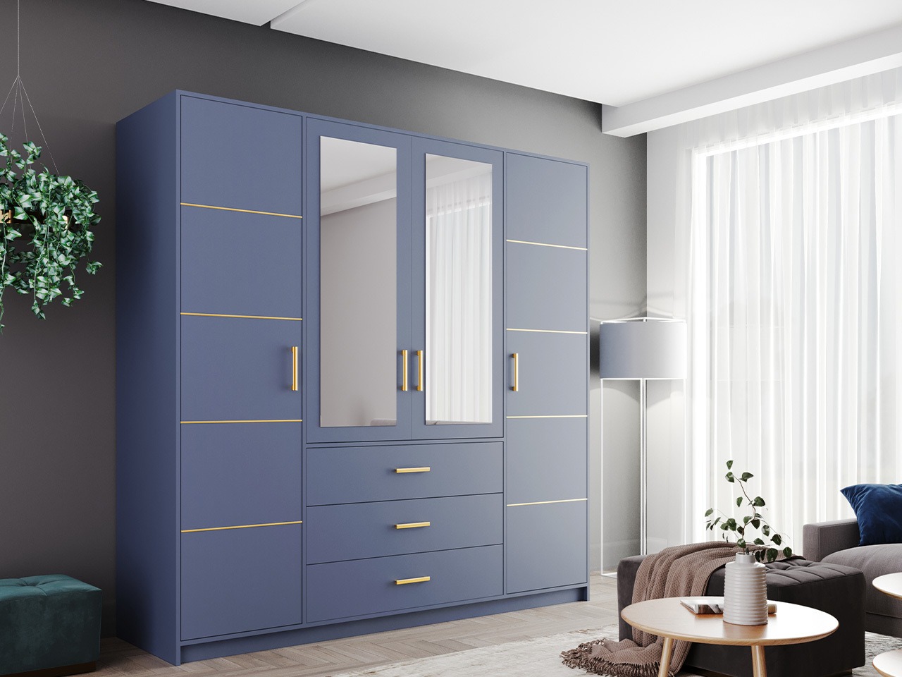Wardrobe Rosa I (Blue)