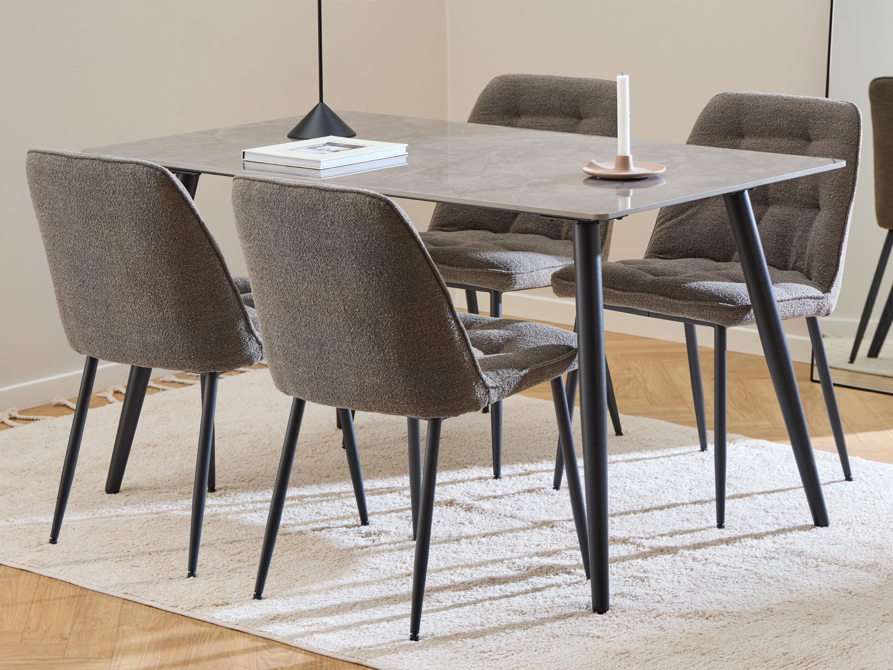 Dining set Norsica 1012 (Taupe + Black)