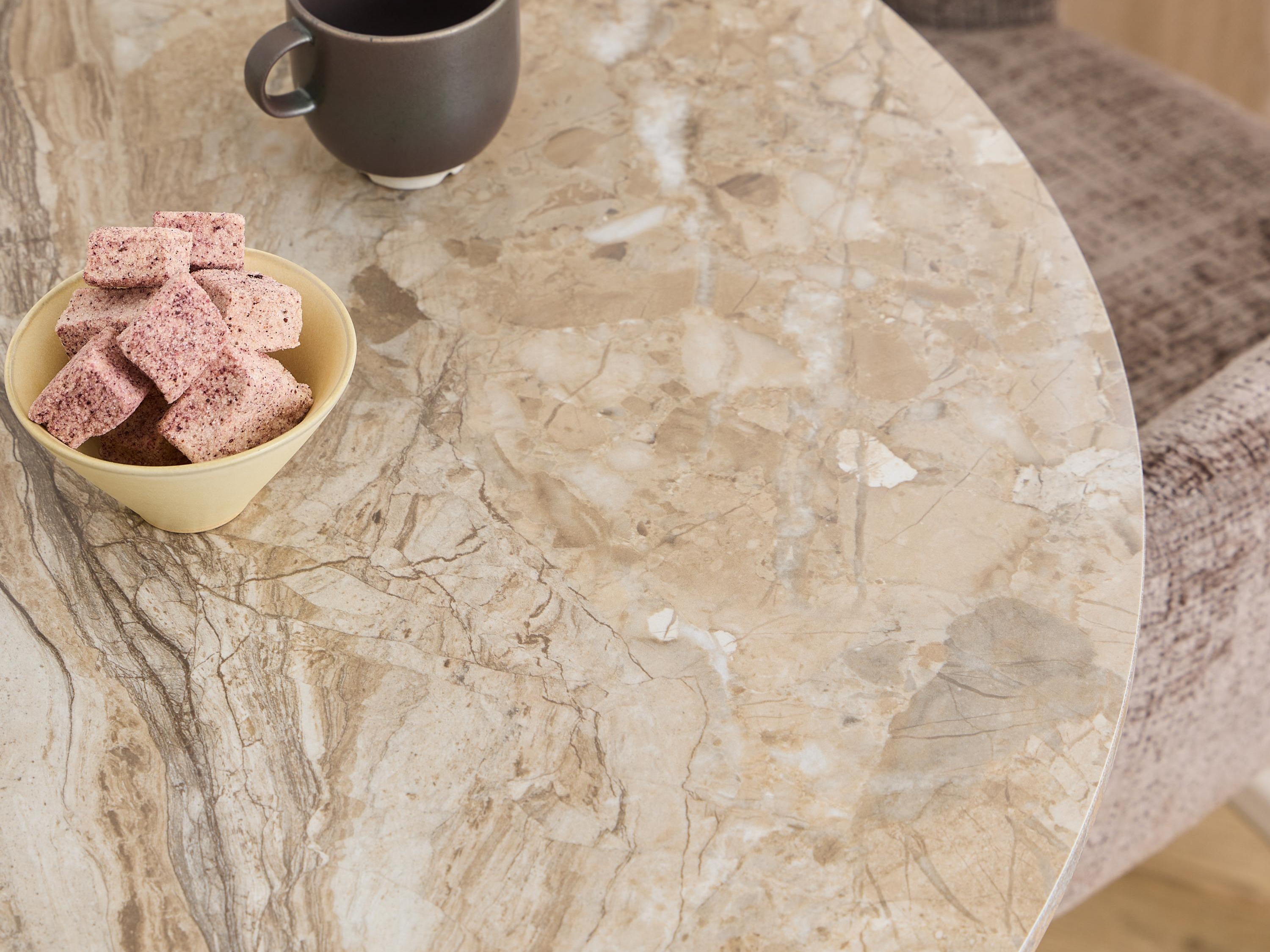Table Norsica 616 (Brown marble + Grey)