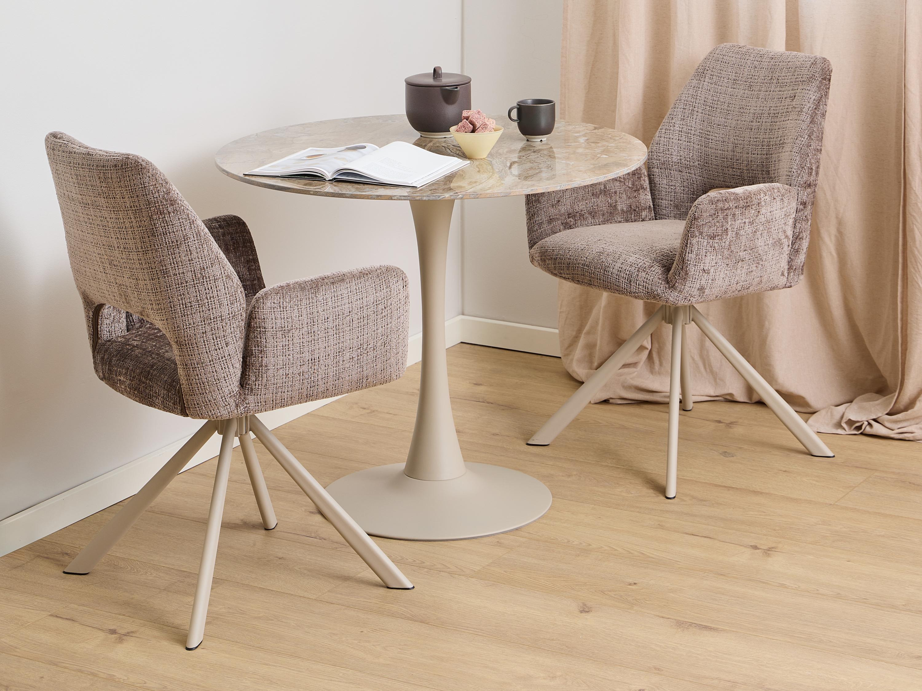 Table Norsica 616 (Brown marble + Grey)