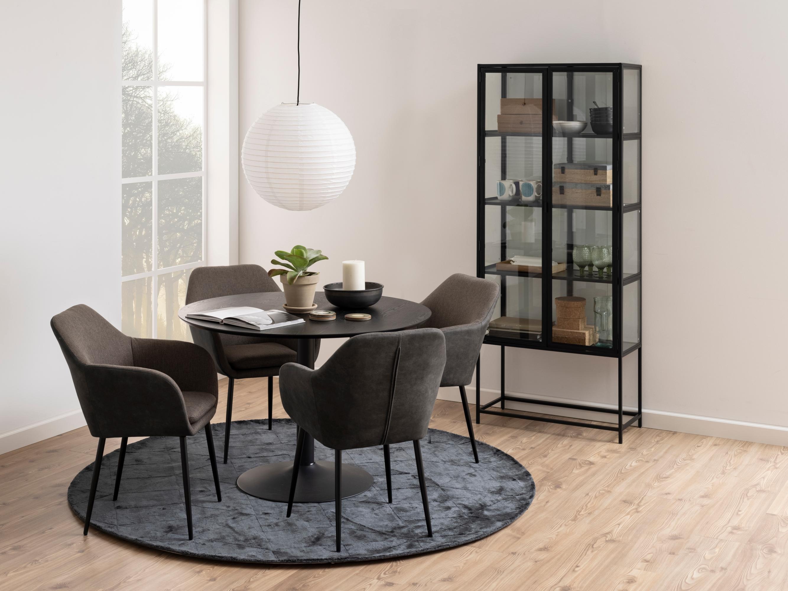 Bookcase Norsica Sevferi 142 (Black ash + Black)