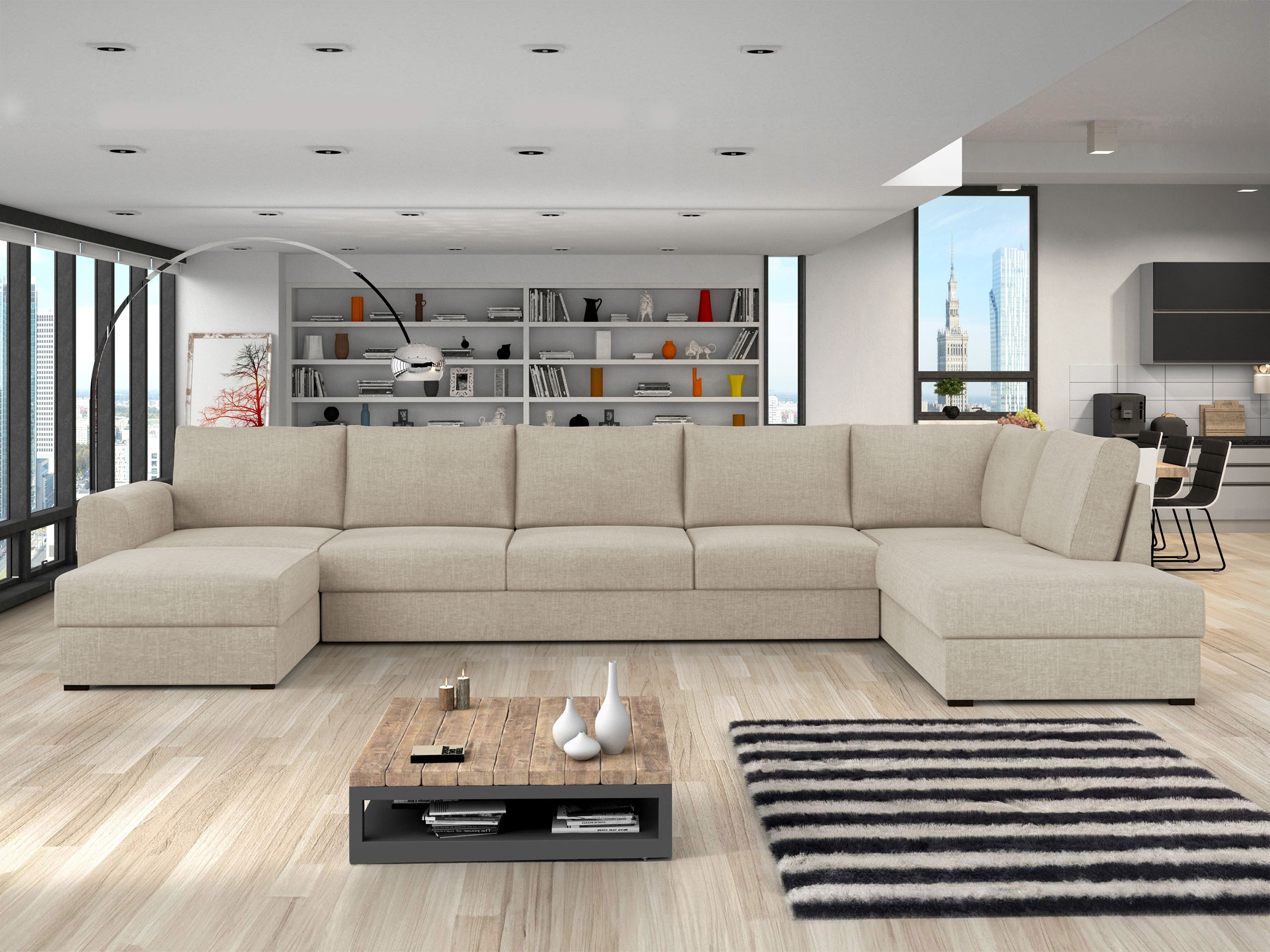 Corner sofa Comfivo Flumen III (Maya 03)