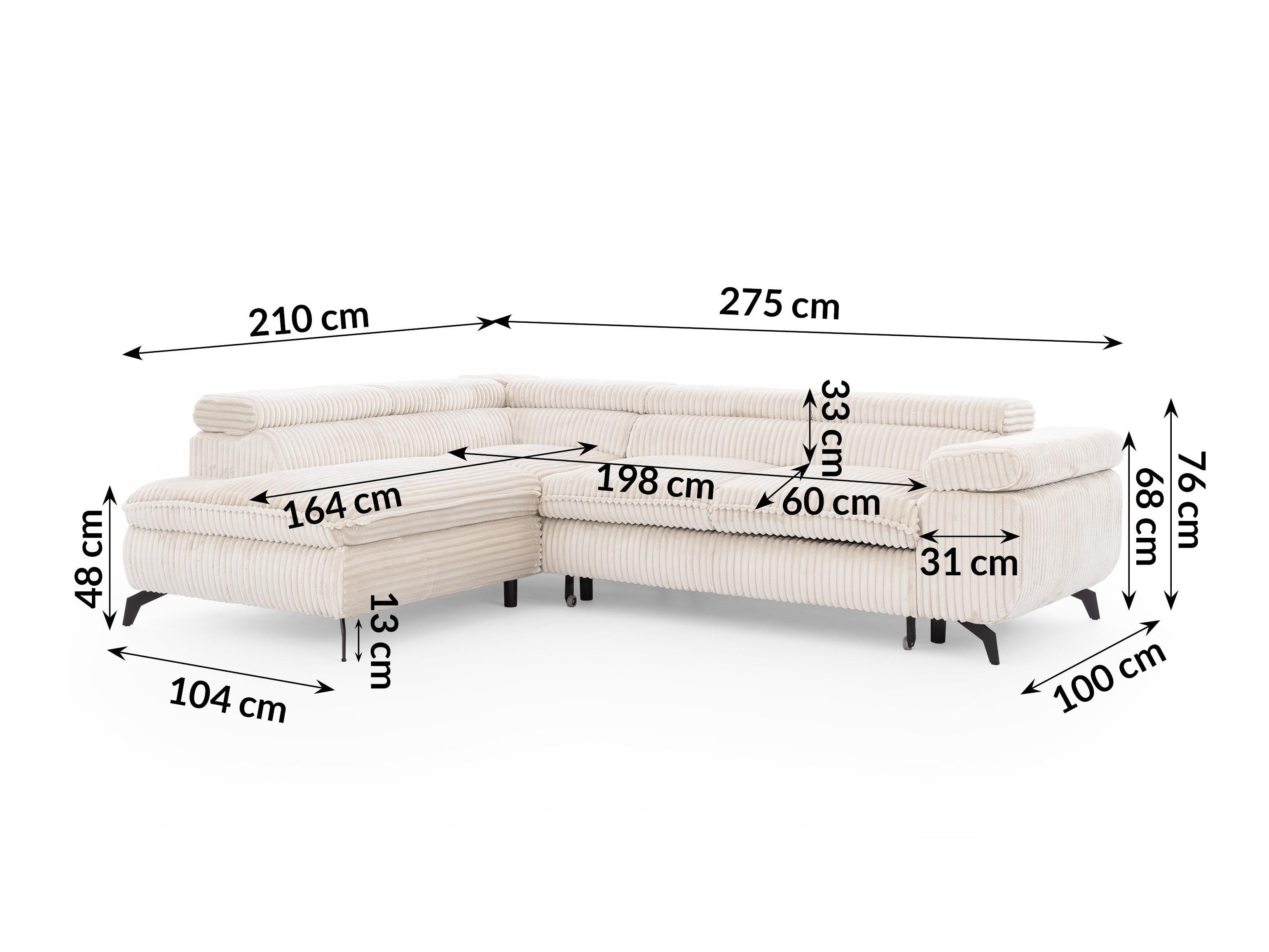 Corner sofa Rocklin 122 (Tilia 01)