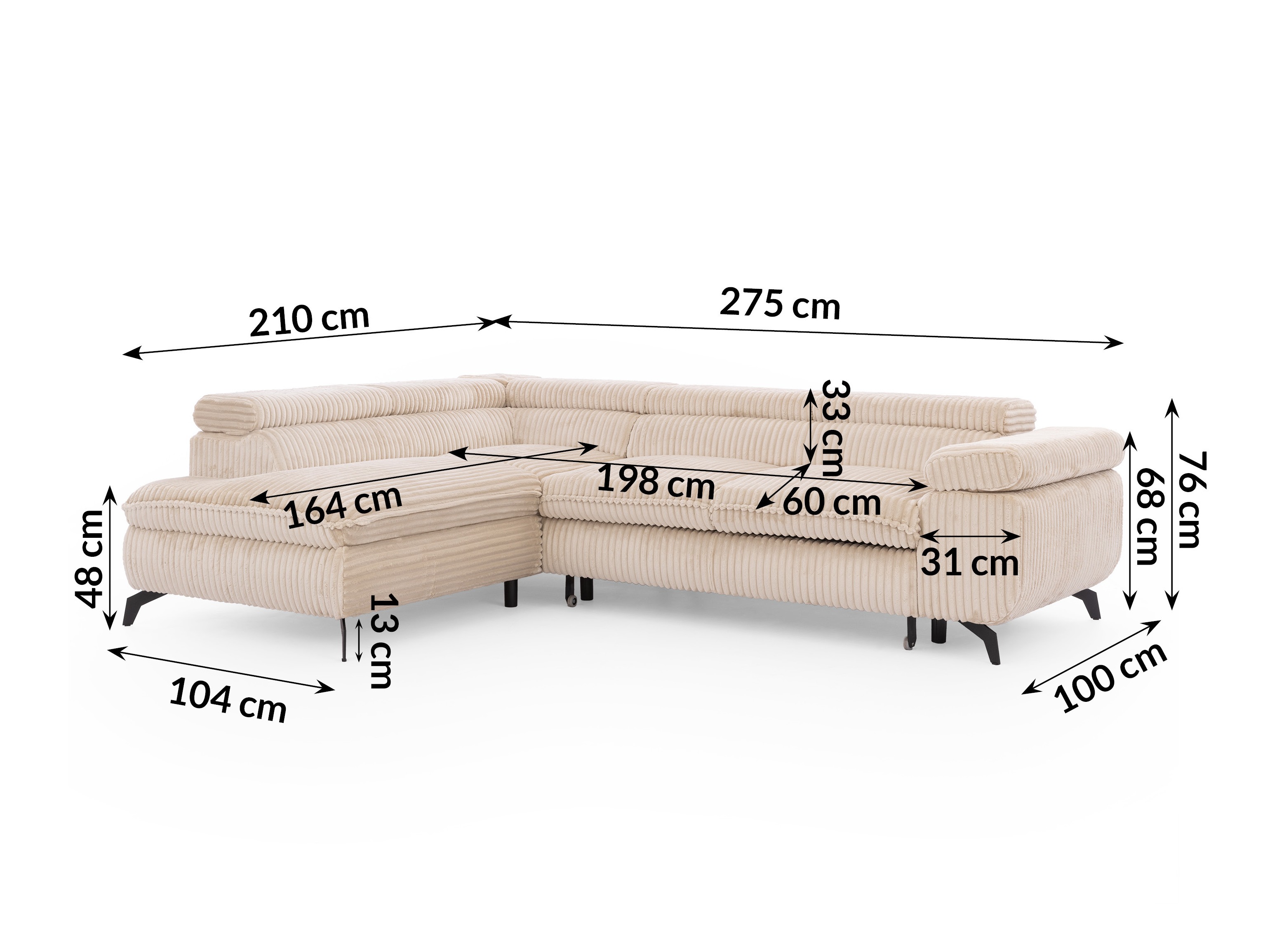 Corner sofa Rocklin 122 (Tilia 03)