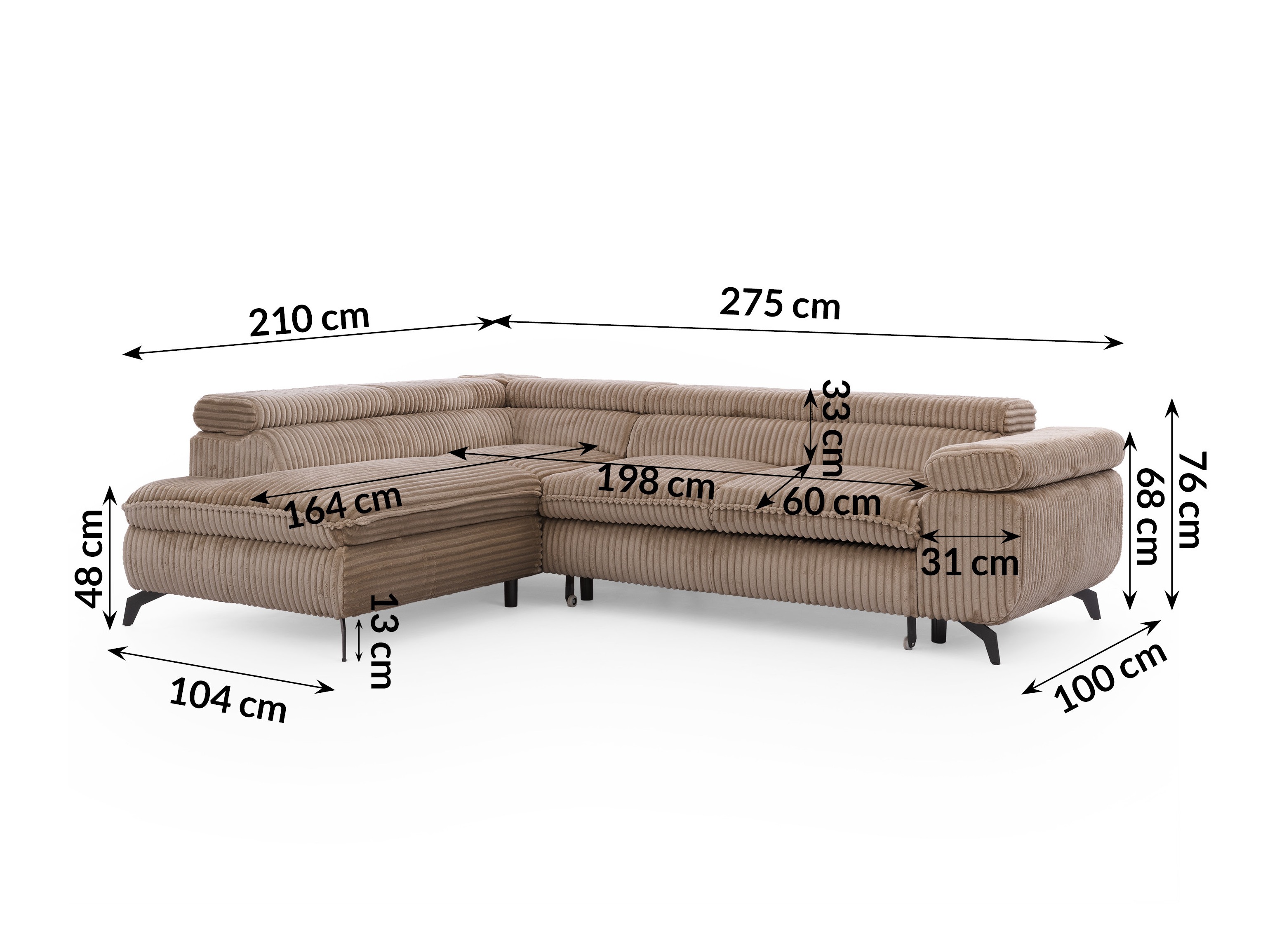 Corner sofa Rocklin 122 (Tilia 17)