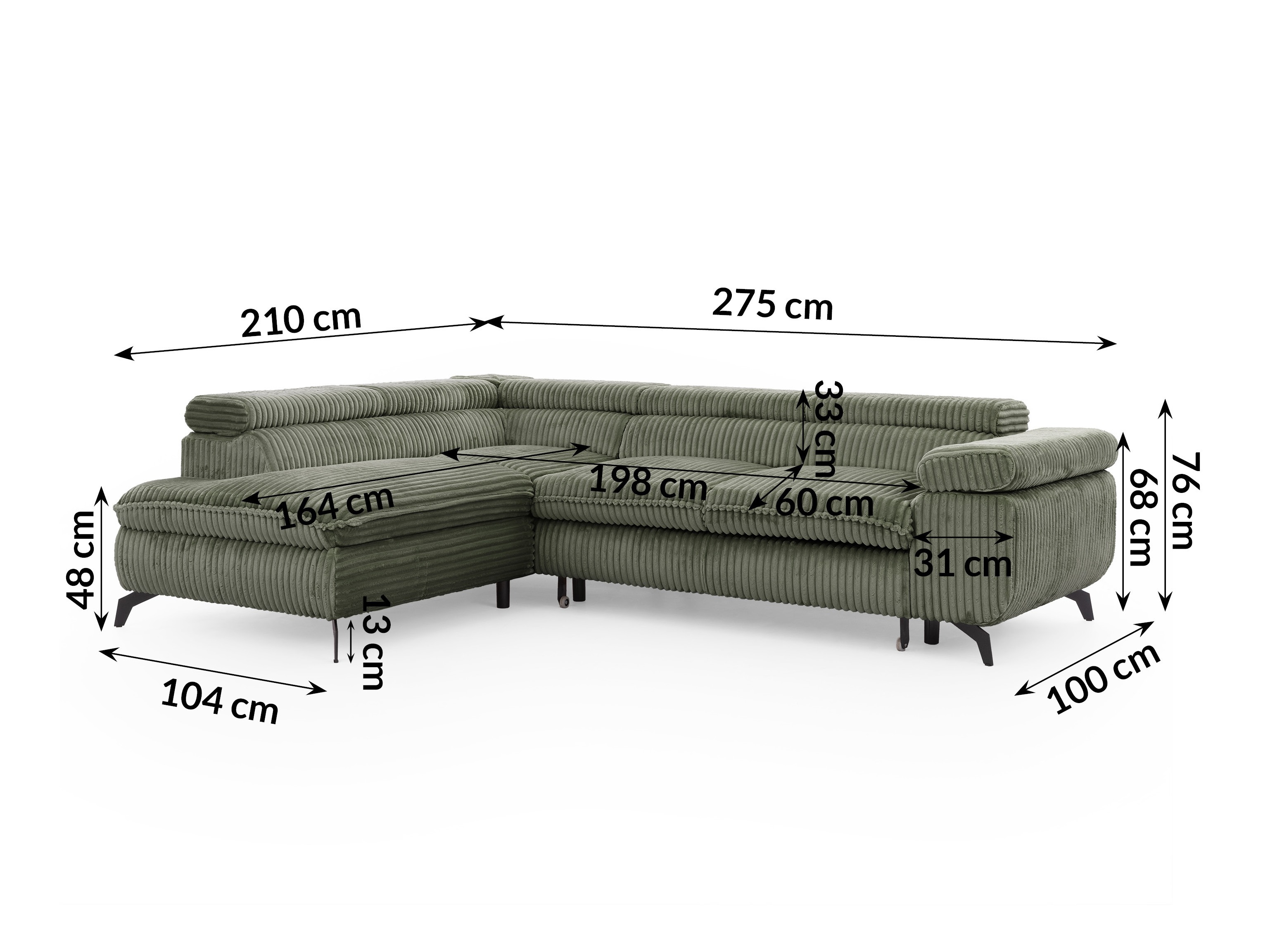Corner sofa Rocklin 122 (Tilia 37)