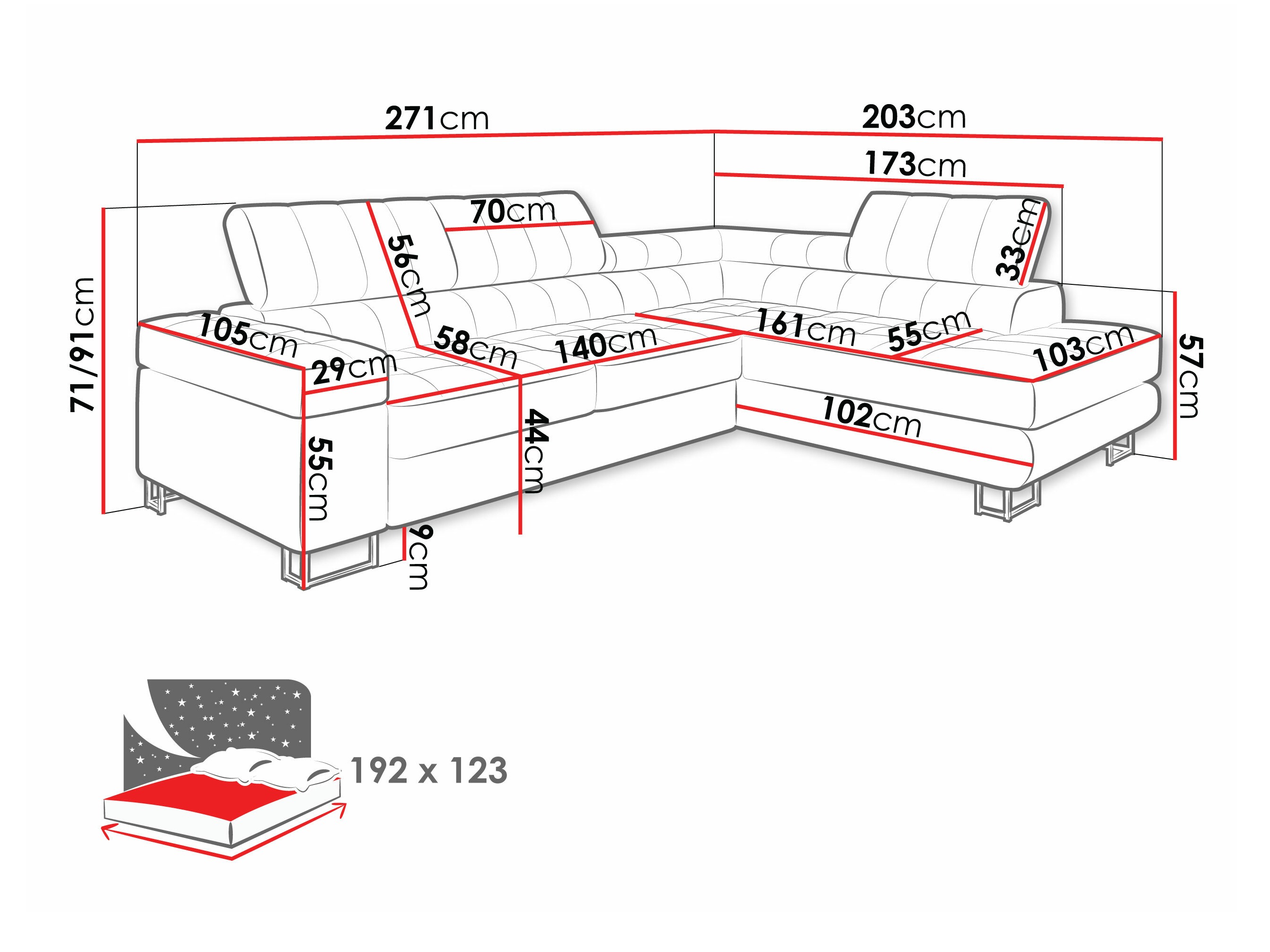 Corner sofa Comfivo Anima I (Abriamo 03)