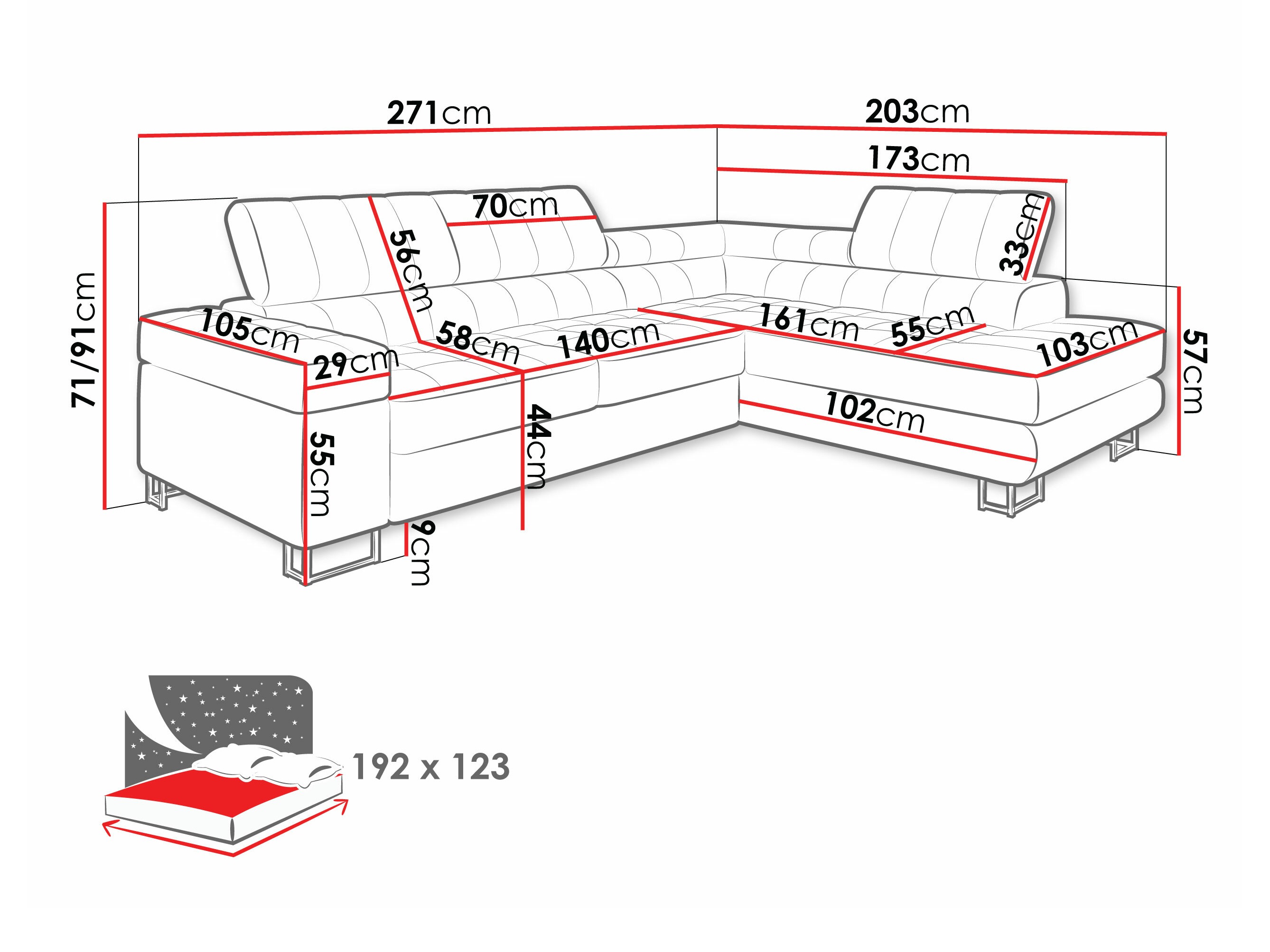 Corner sofa Comfivo Anima I (Abriamo 03)