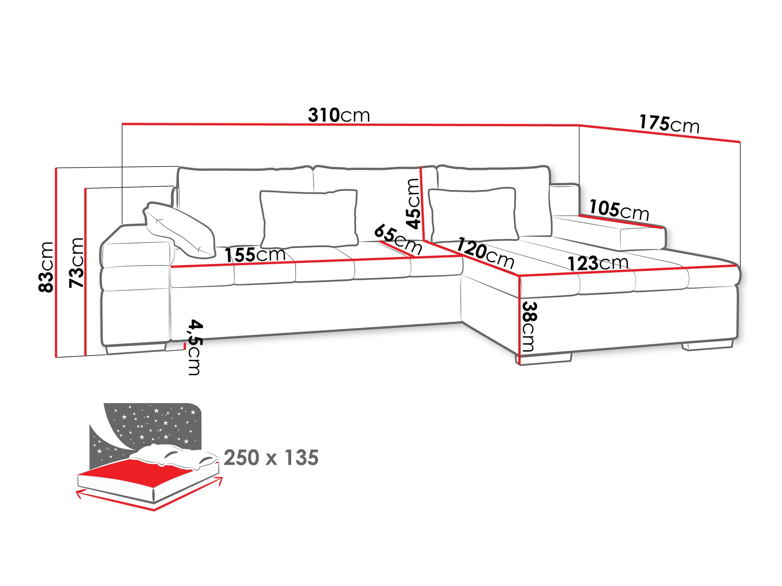 Corner sofa Comfivo Olivetum II (Corbett 78)