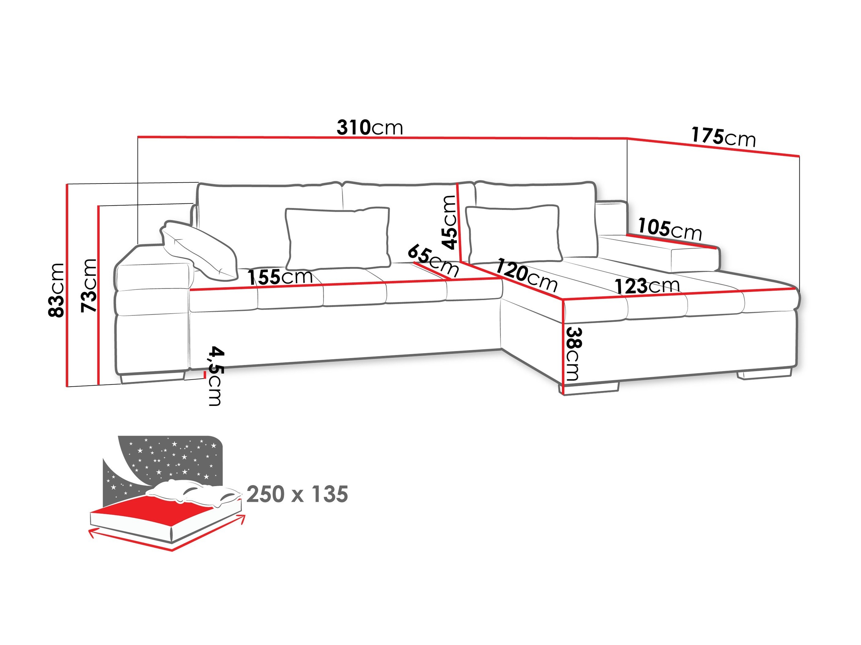 Corner sofa Comfivo Olivetum II (Maya 05)