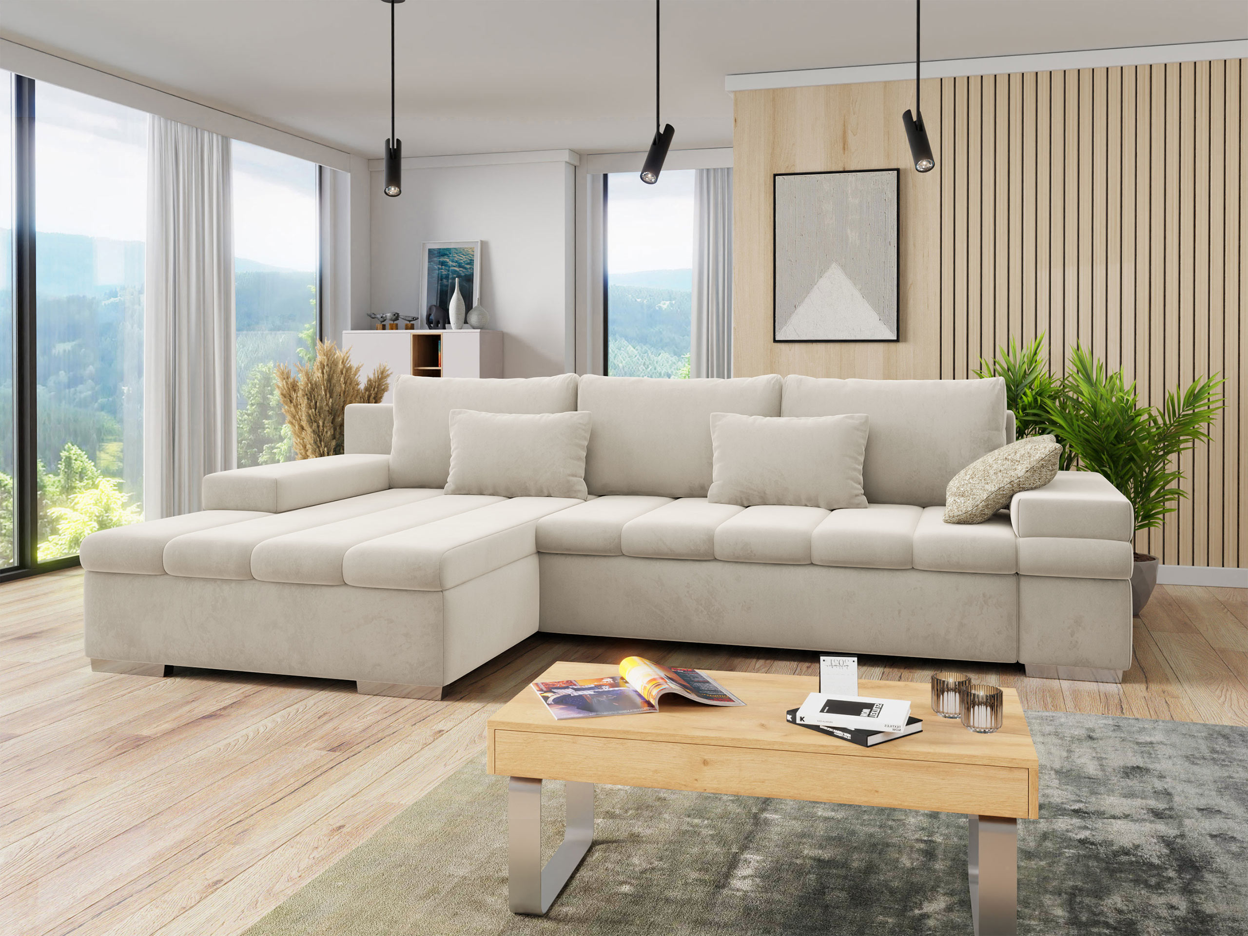 Corner sofa Comfivo Olivetum II (Piano 02 + Corbett 21)