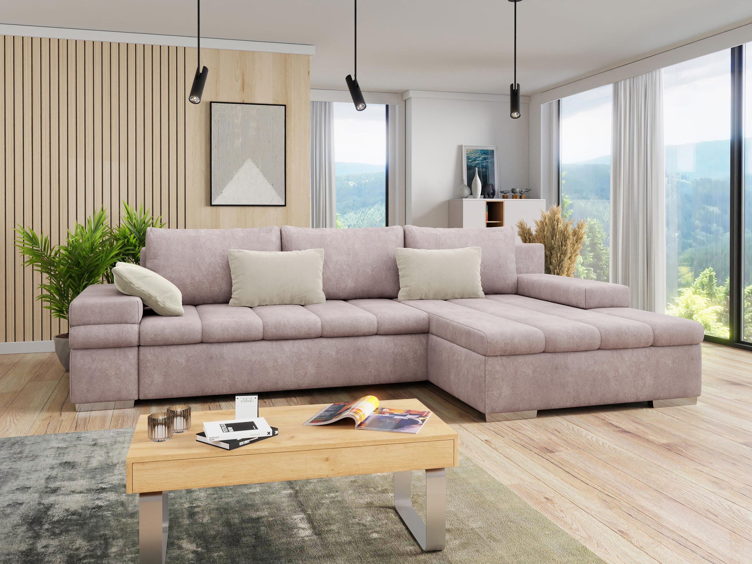 Corner sofa Comfivo Olivetum II (Zoya 03 + Piano 02)