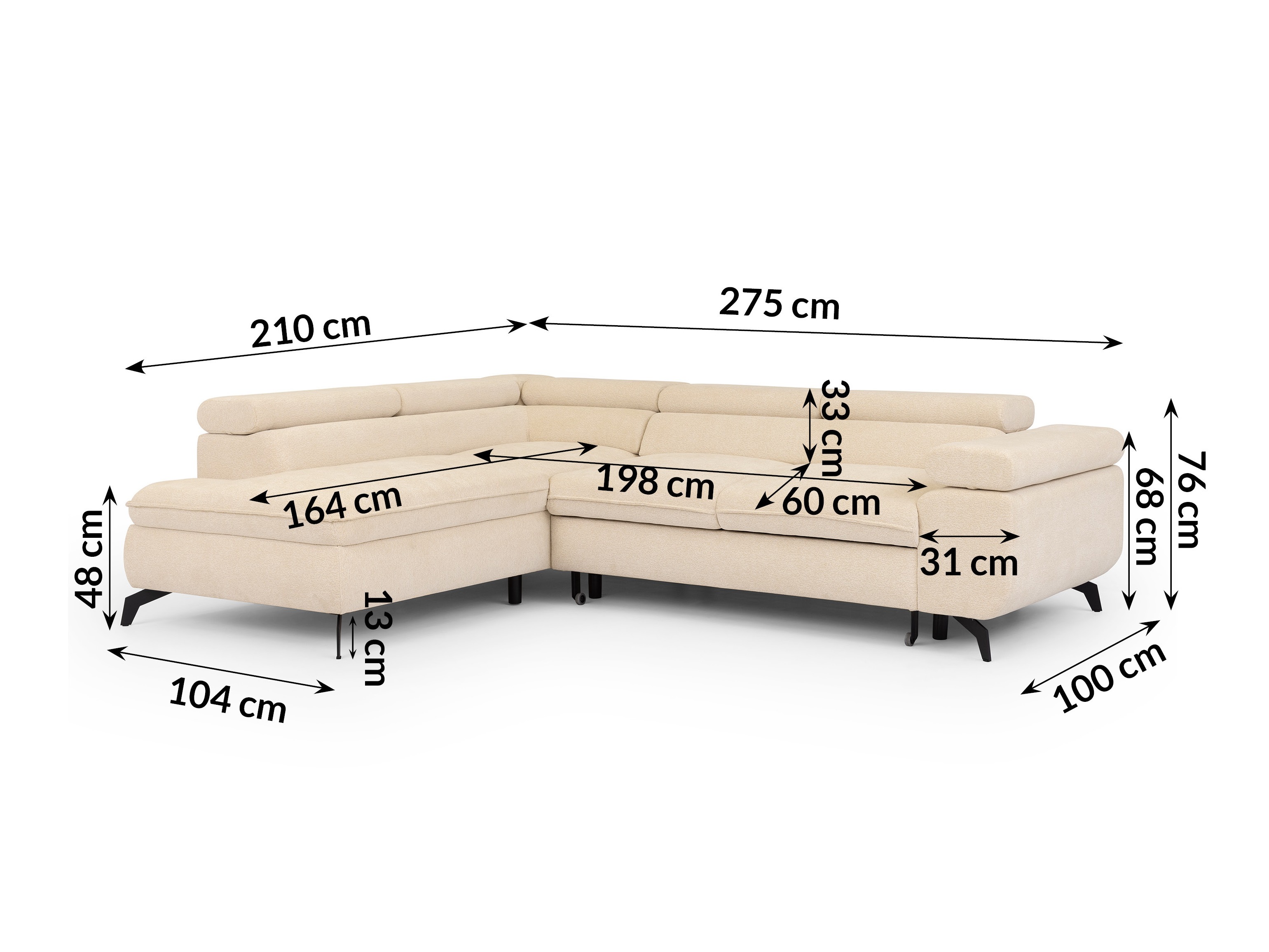 Corner sofa Rocklin 122 (Misterio 04)