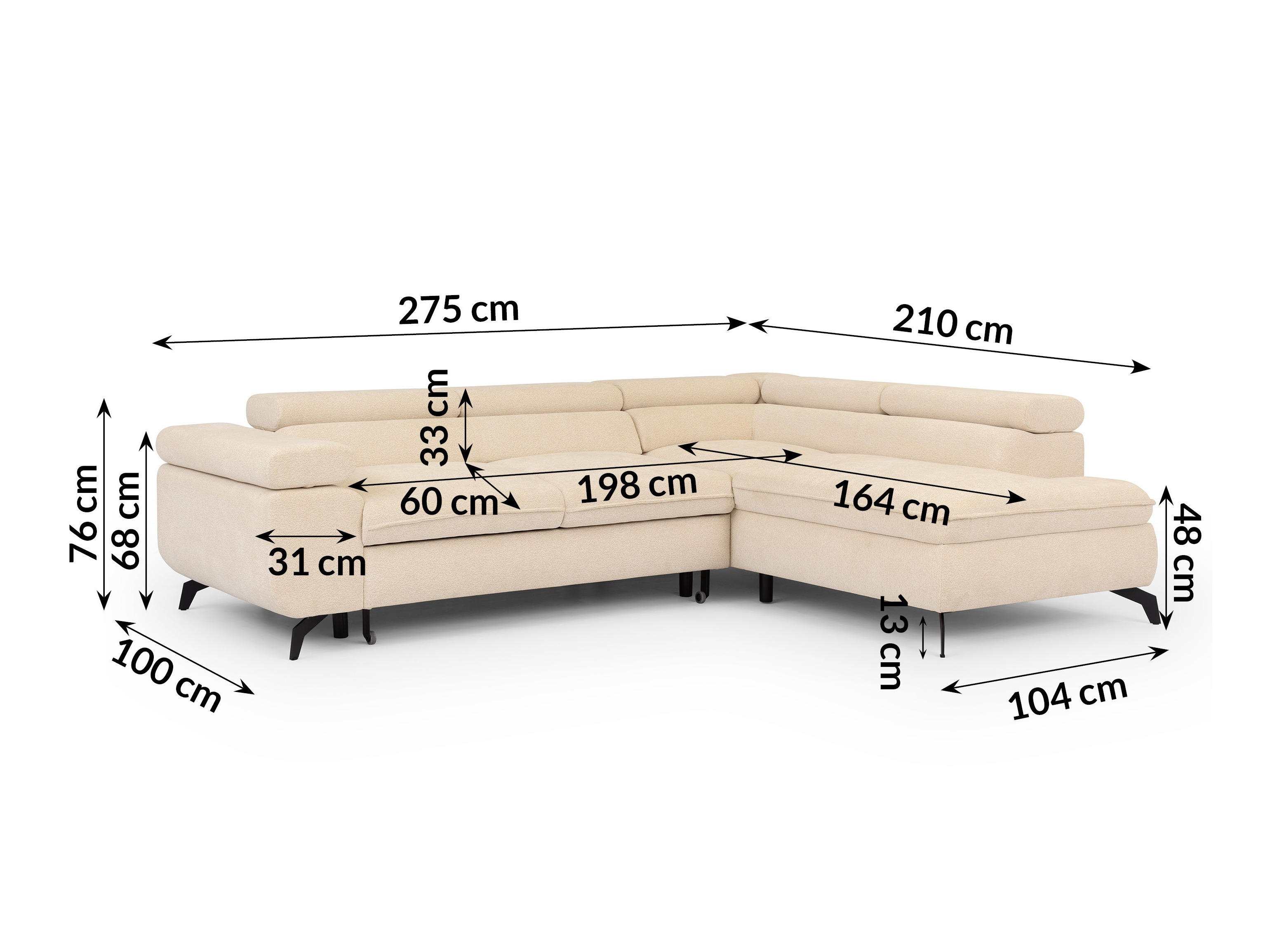Corner sofa Rocklin 122 (Misterio 04)