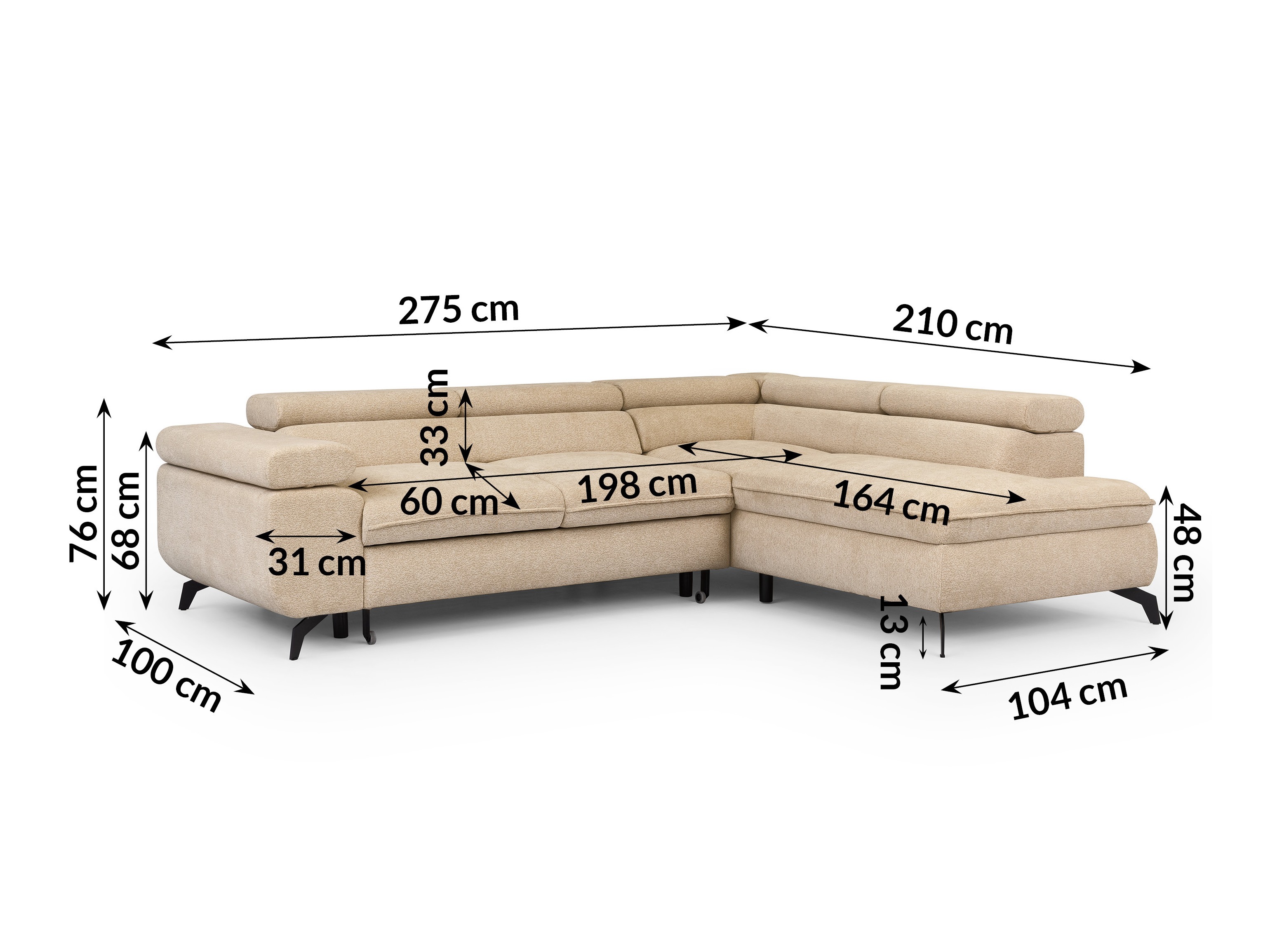 Corner sofa Rocklin 122 (Misterio 07)
