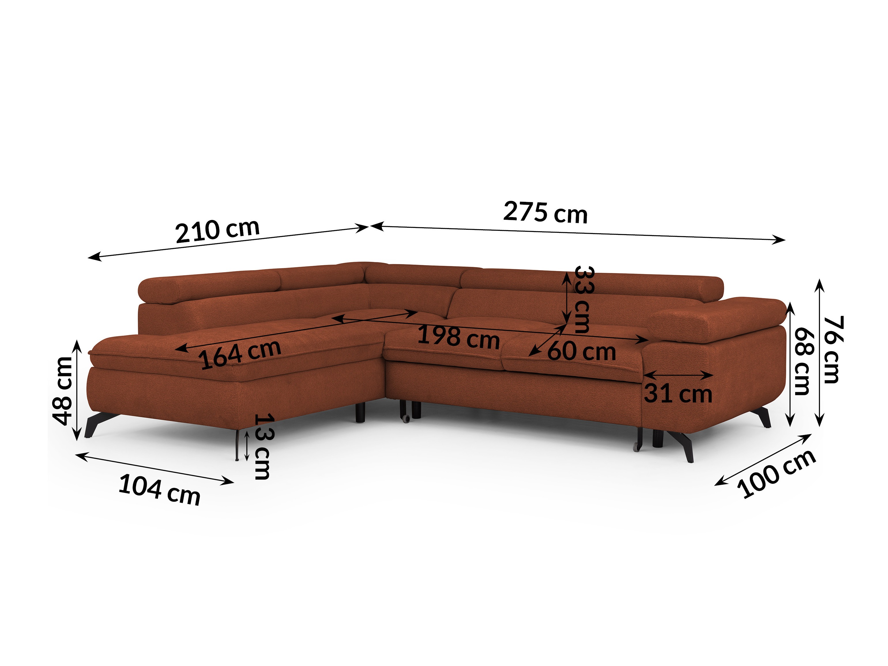 Corner sofa Rocklin 122 (Misterio 56)