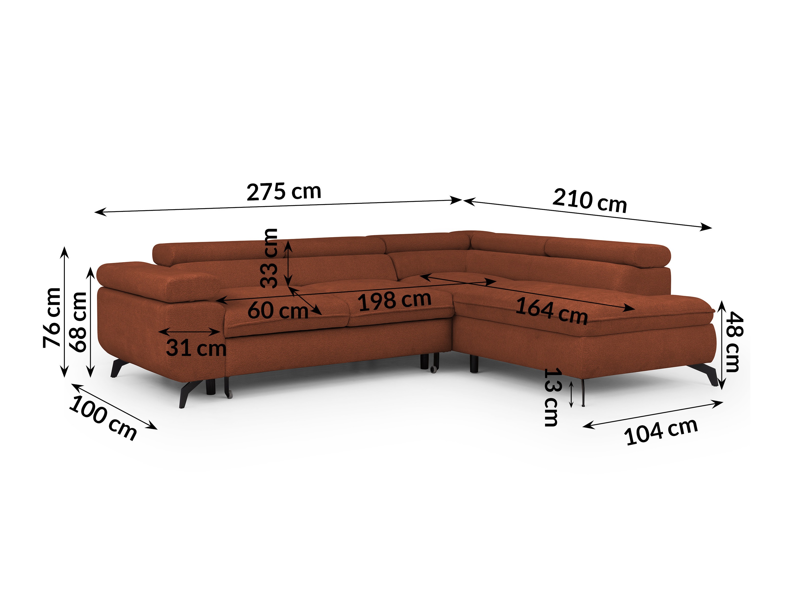 Corner sofa Rocklin 122 (Misterio 56)
