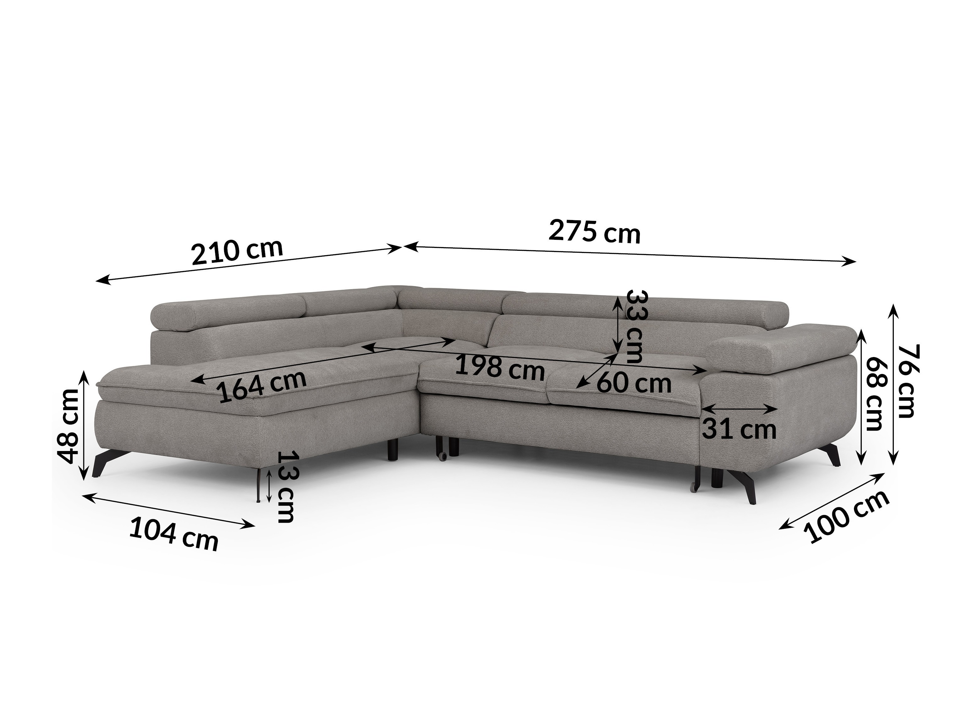 Corner sofa Rocklin 122 (Misterio 82)