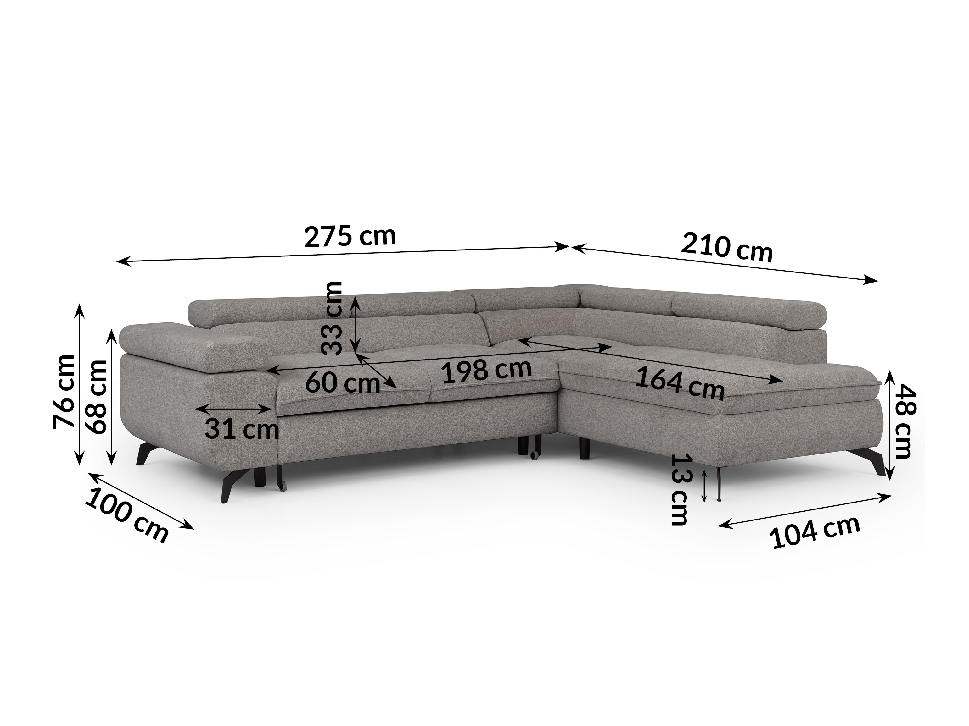 Corner sofa Rocklin 122 (Misterio 82)