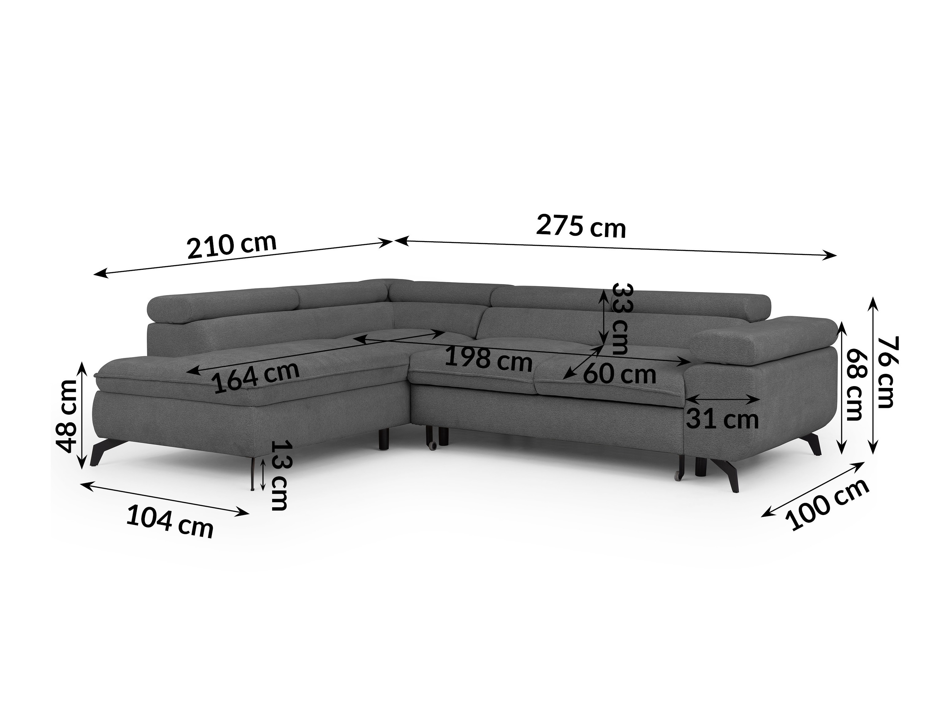 Corner sofa Rocklin 122 (Misterio 90)