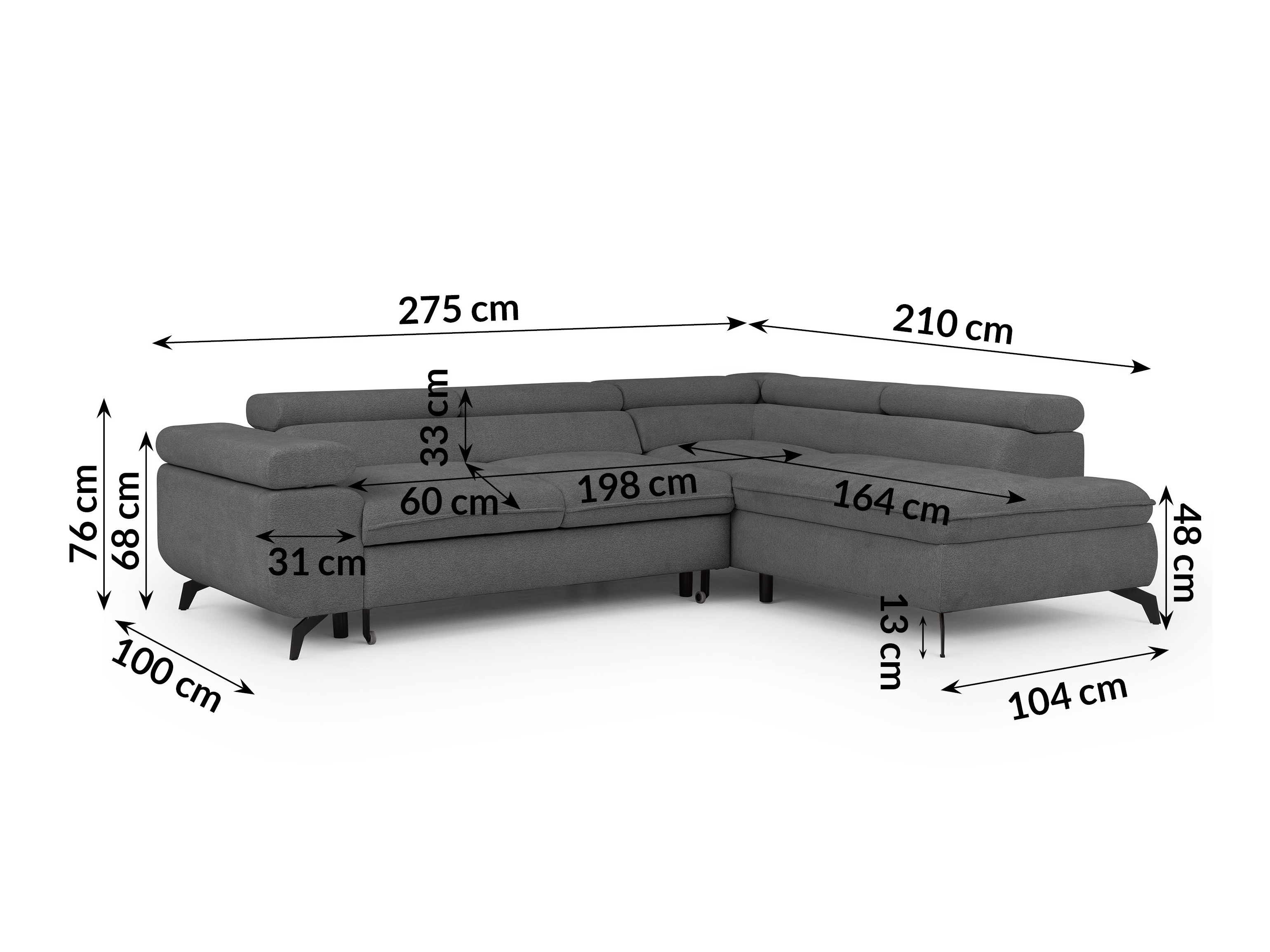 Corner sofa Rocklin 122 (Misterio 90)