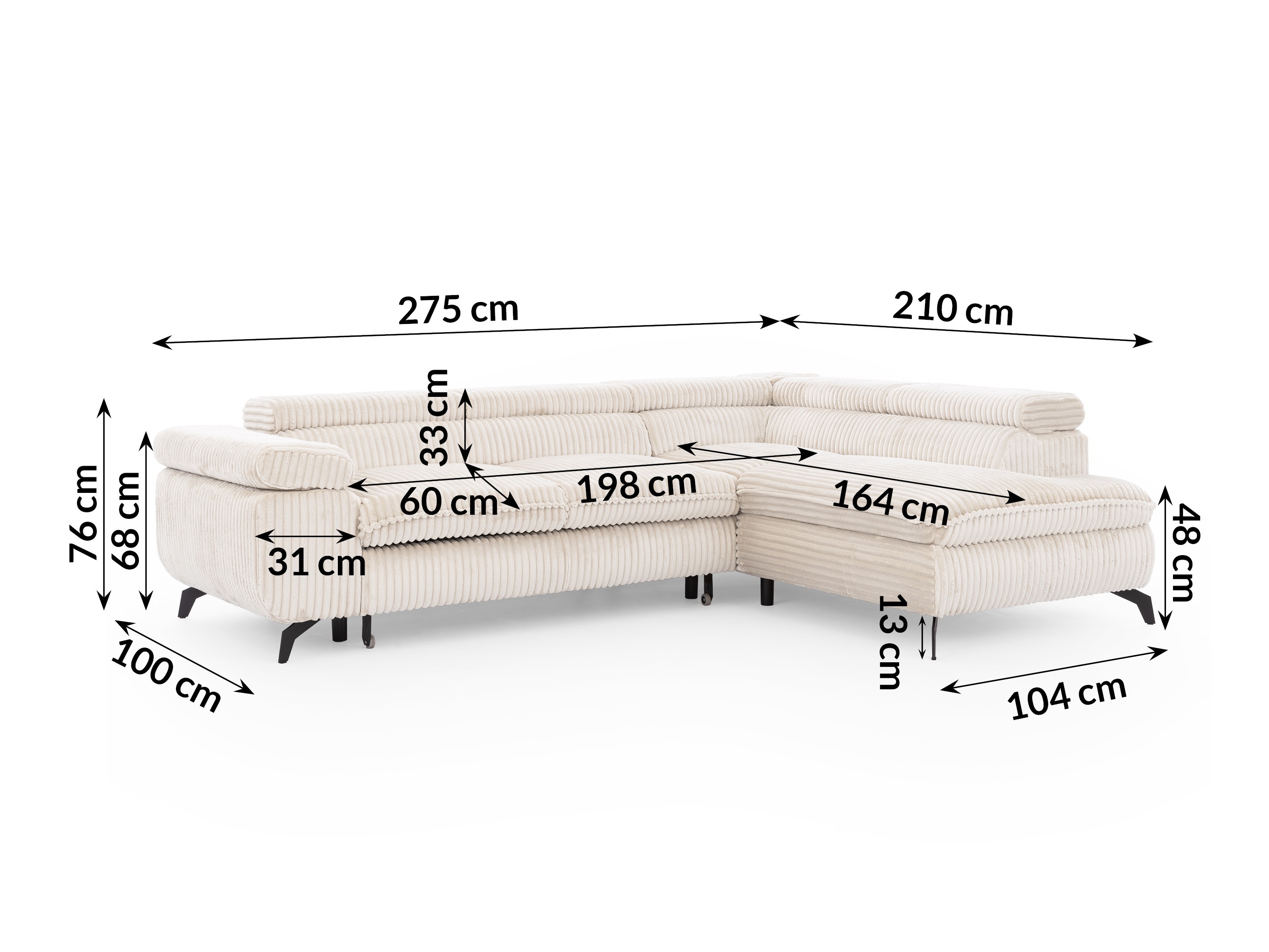 Corner sofa Rocklin 122 (Tilia 01)