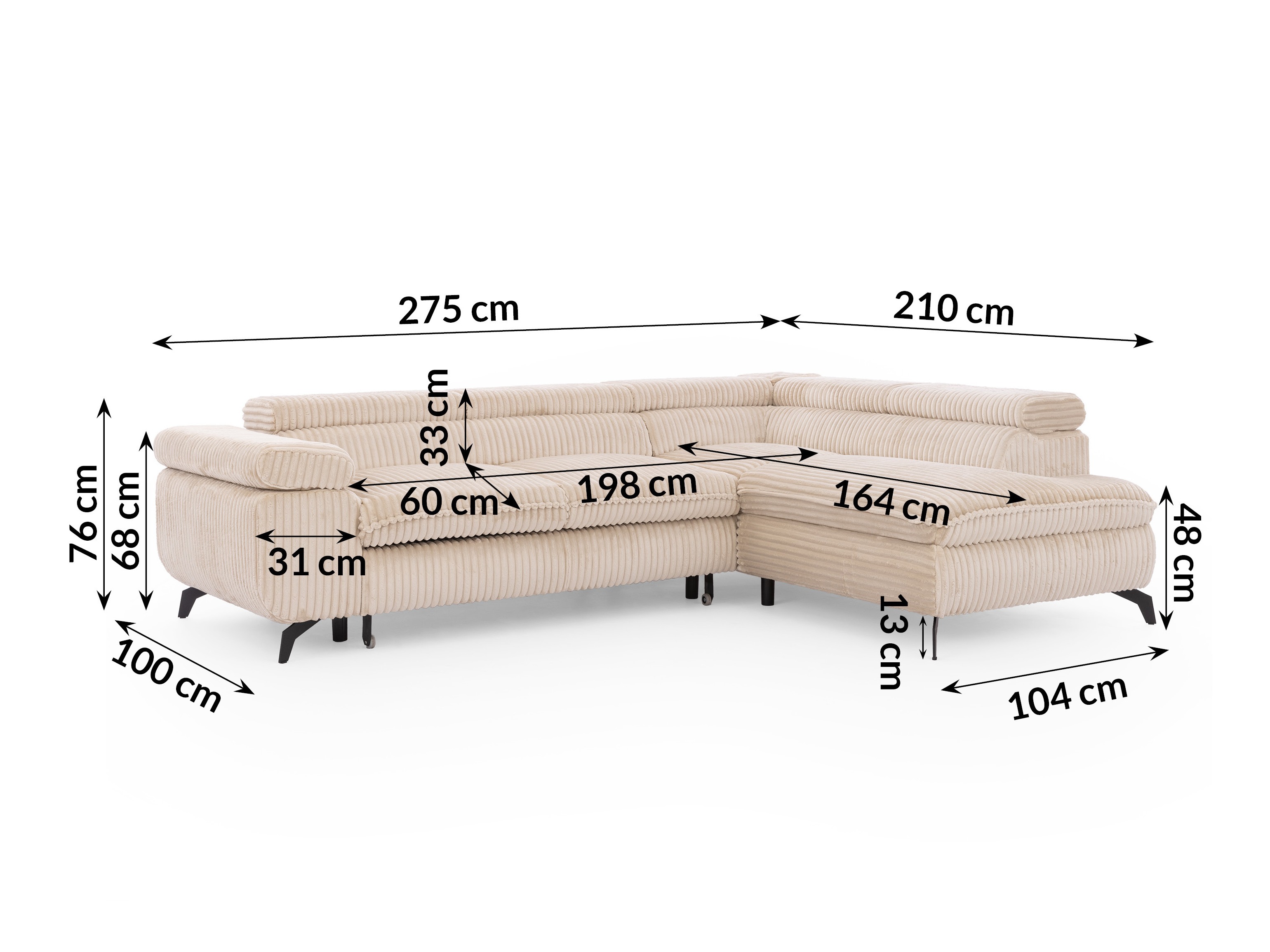 Corner sofa Rocklin 122 (Tilia 03)