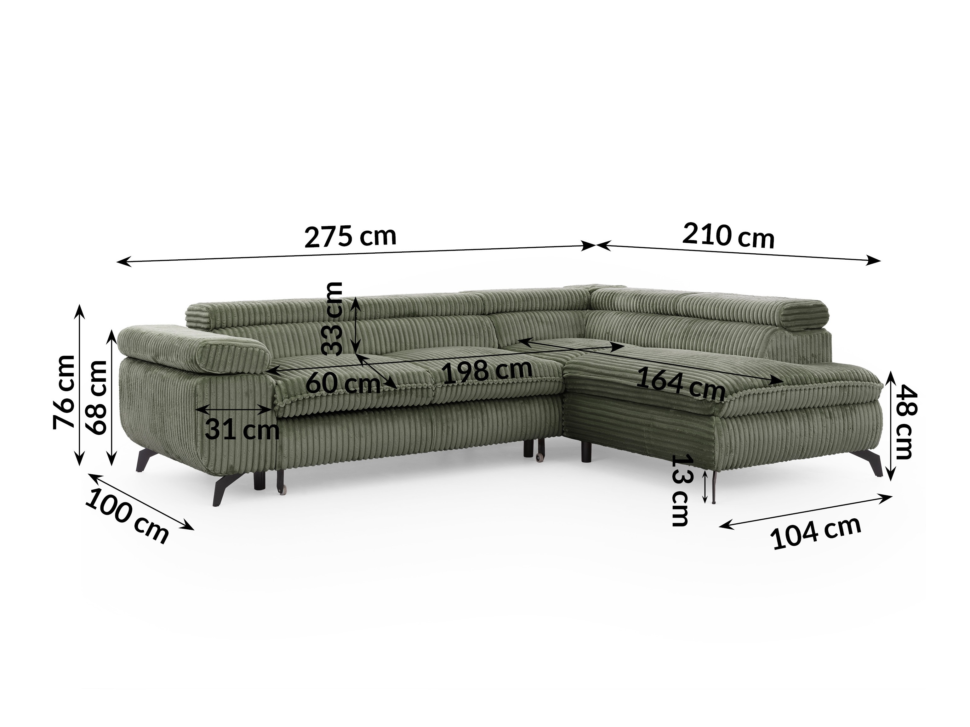 Corner sofa Rocklin 122 (Tilia 37)