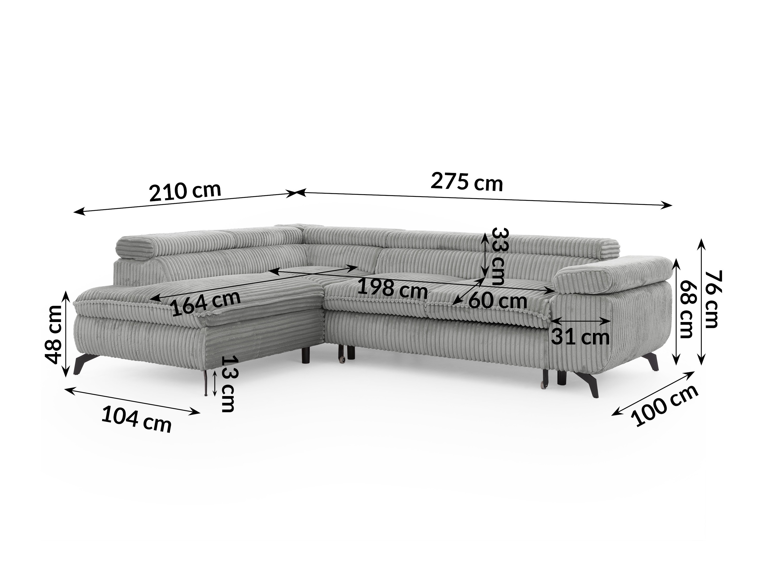 Corner sofa Rocklin 122 (Tilia 86)