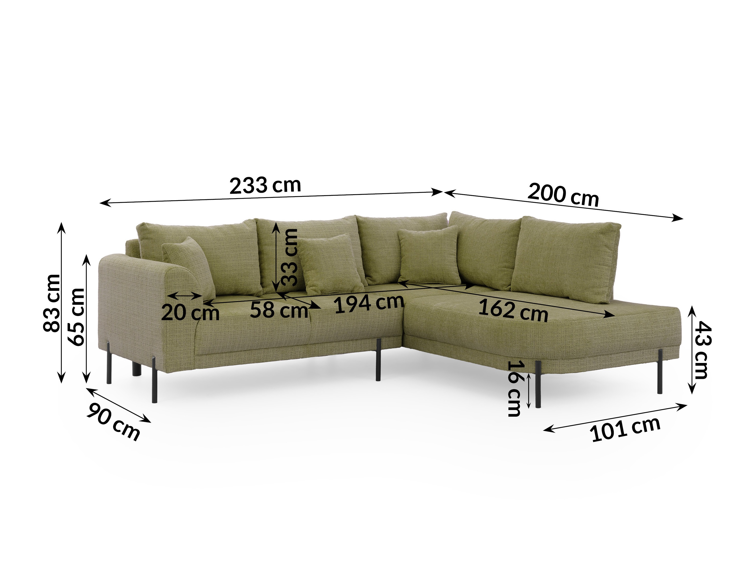 Corner sofa Rocklin 123 (Cremona 38)