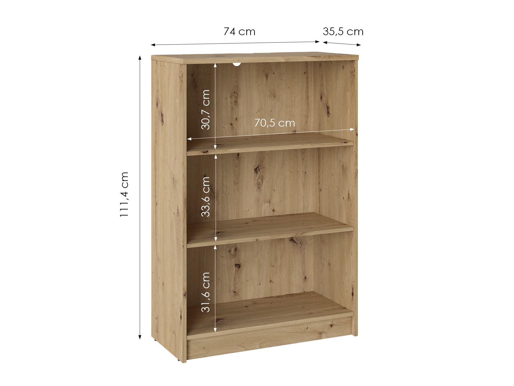 Bookcase Ontario 193 (Artisan oak)