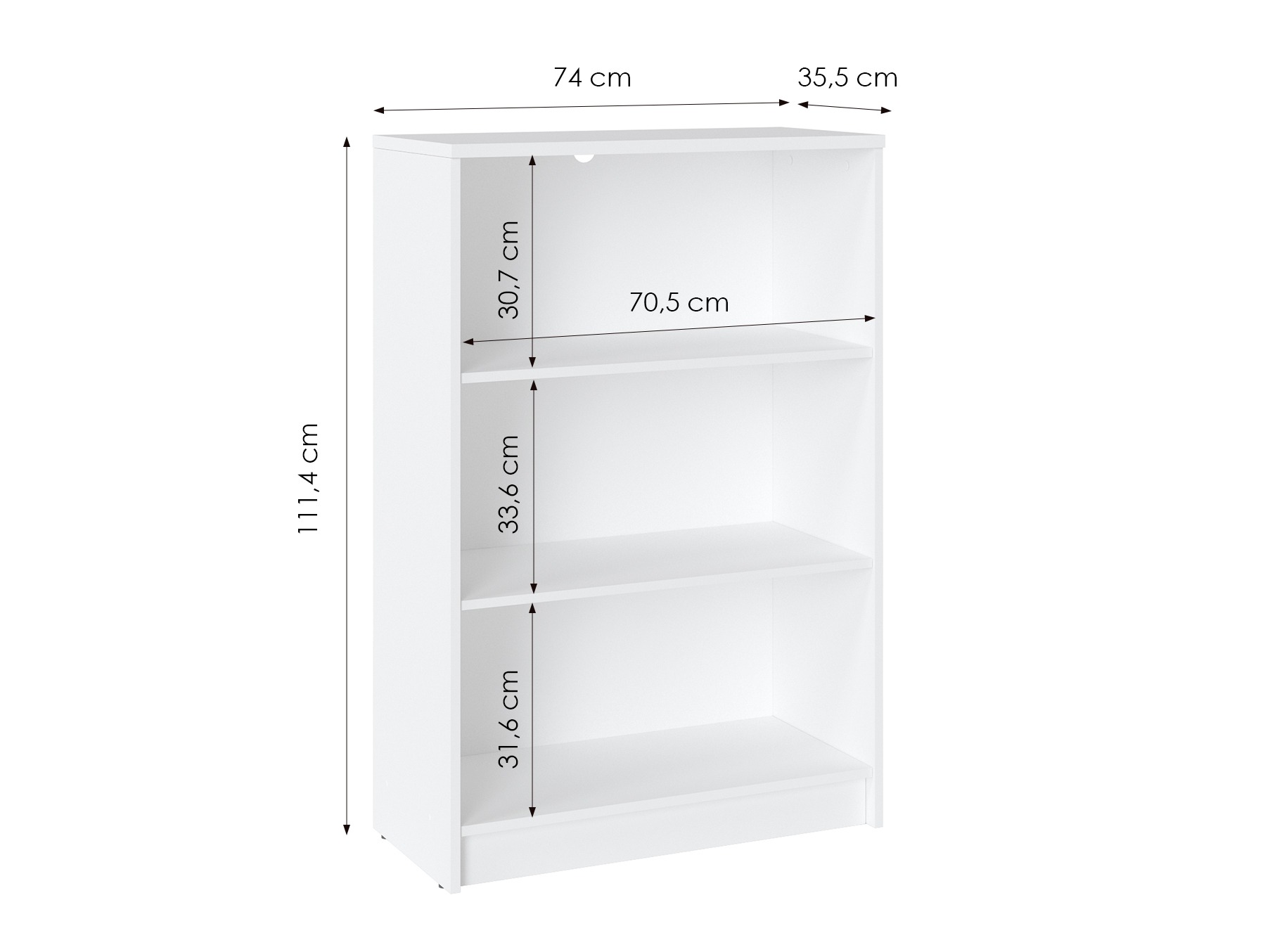 Bookcase Ontario 193 (White)