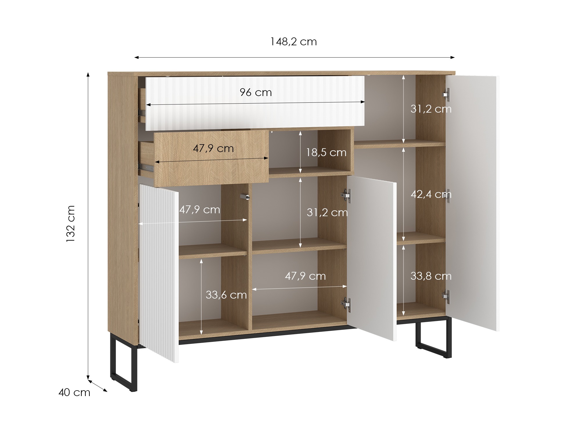 Chest of drawers Balbenu 100