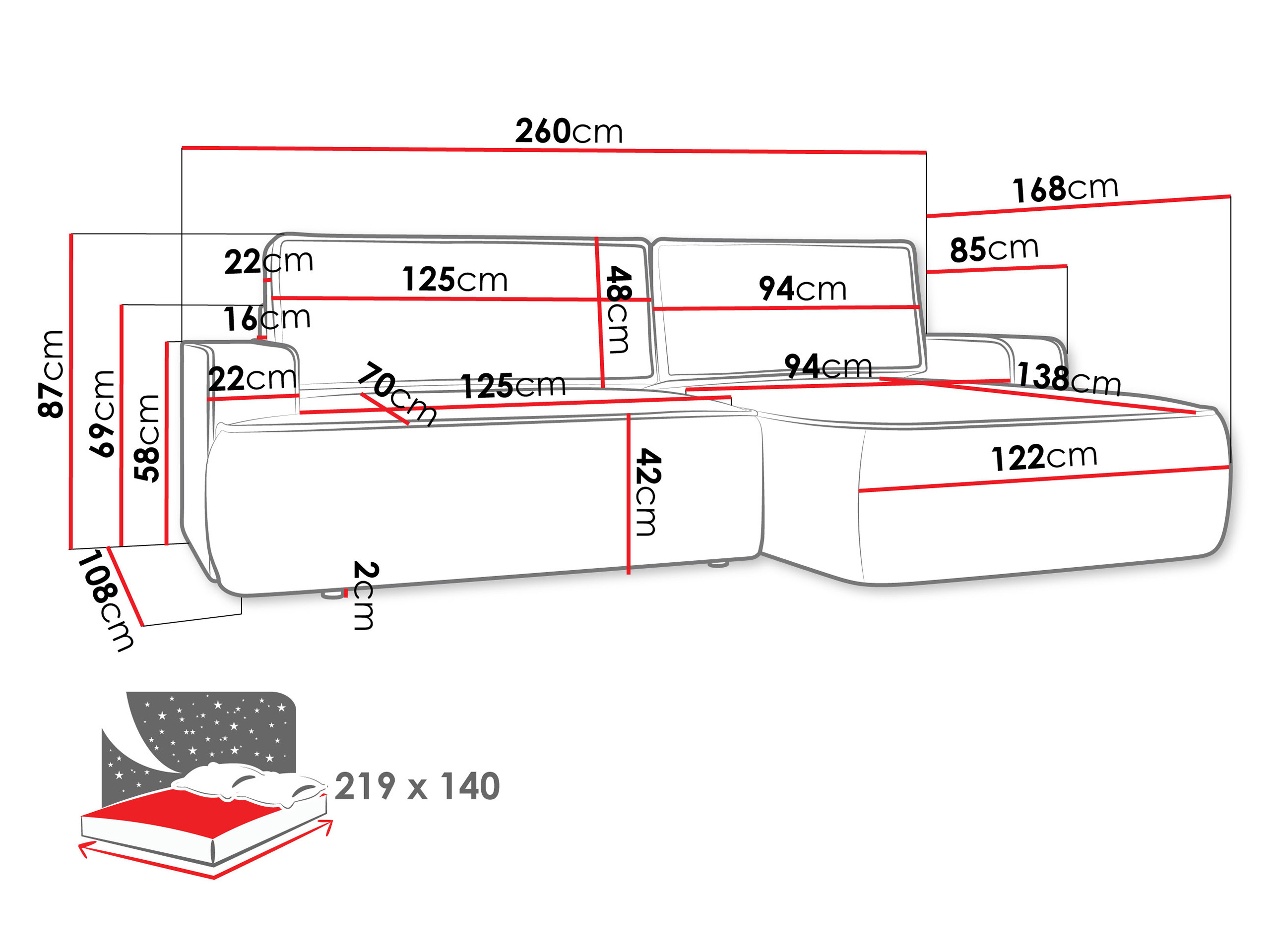 Corner sofa Bountiful 102 (Velo 635)