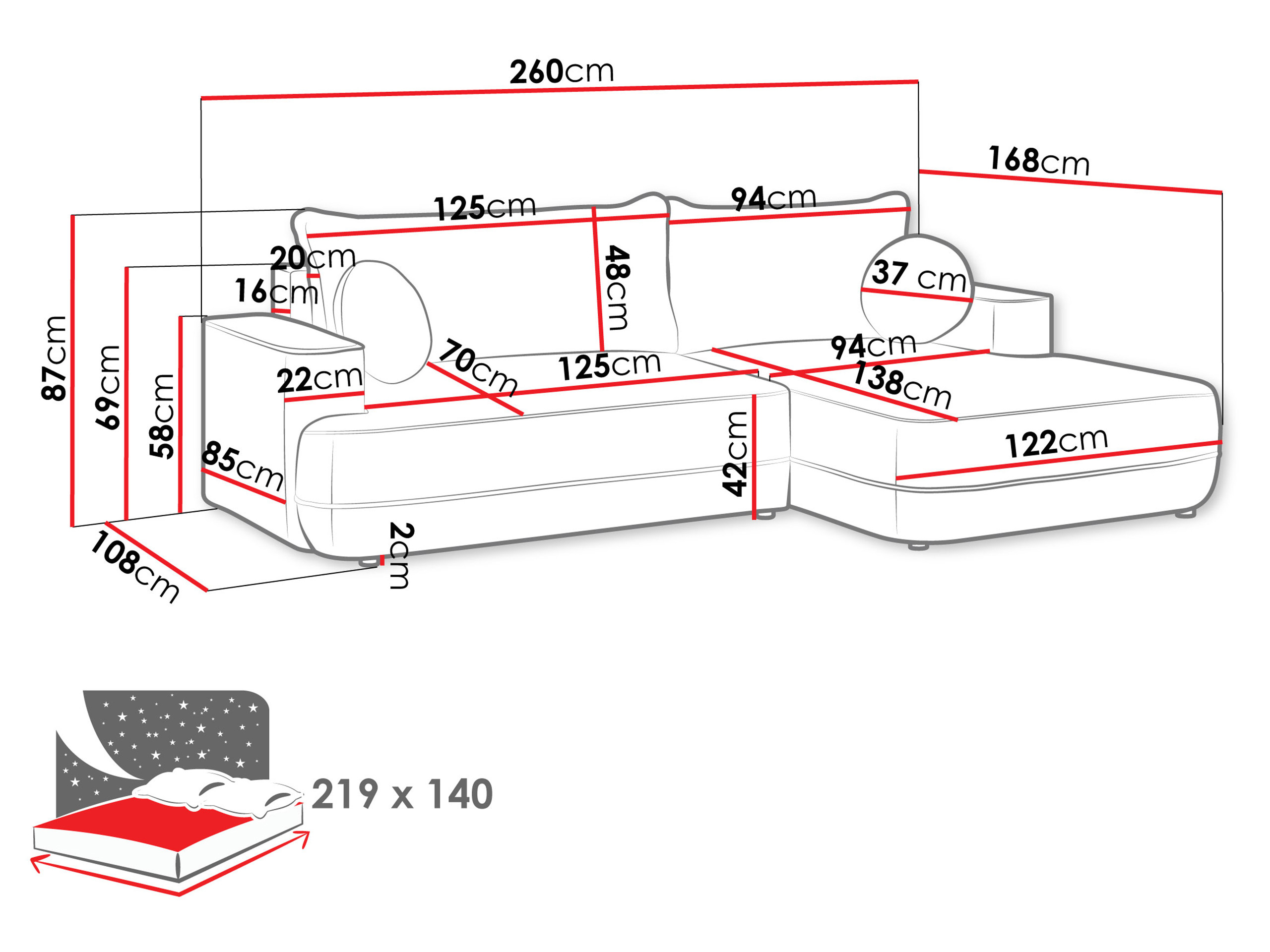 Corner sofa Magal I (Velo 623)