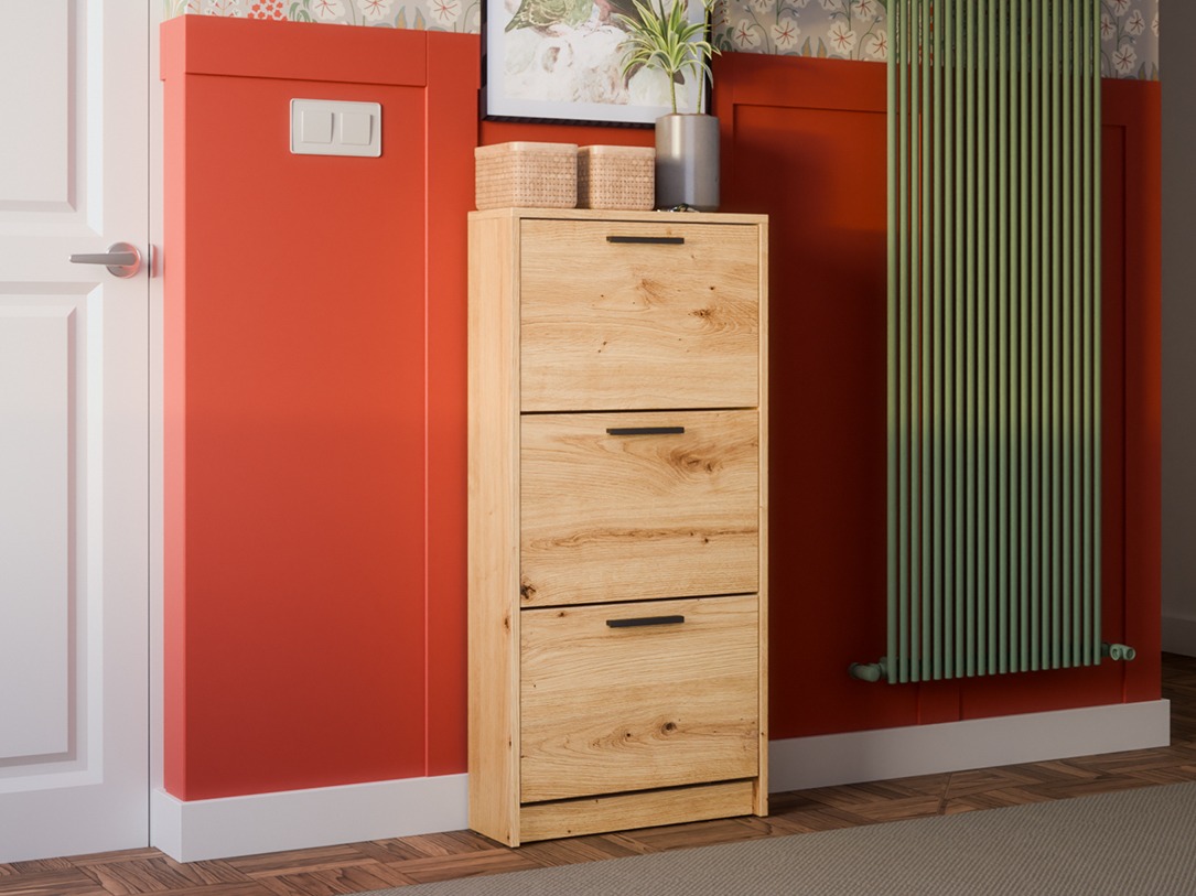 Shoe cabinet Ontario 186 (Artisan oak)