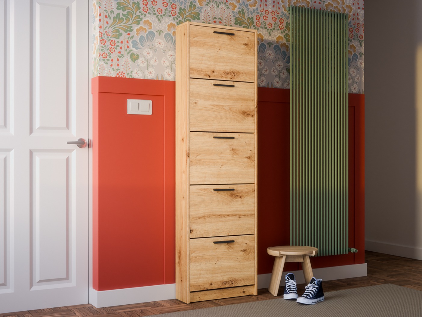 Shoe cabinet Ontario 187 (Artisan oak)