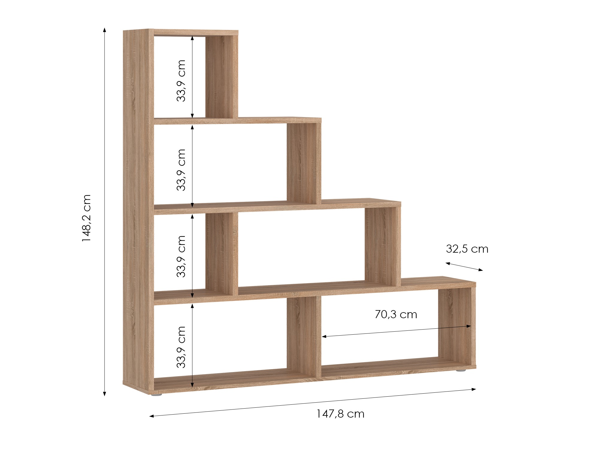 Bookcase Ontario 198 (Sonoma oak)