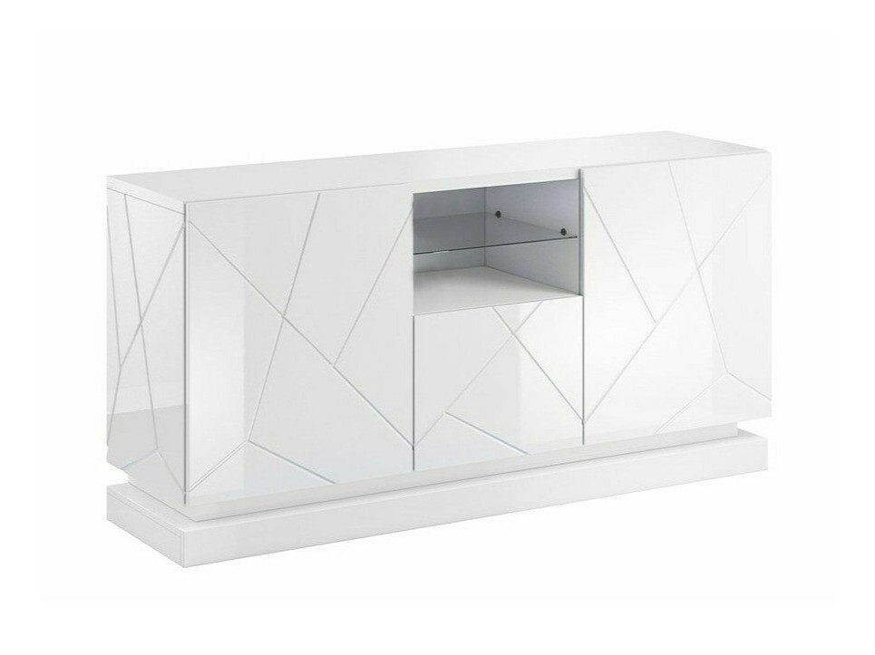 Sideboard Charlotte 186 (White + Glossy white)