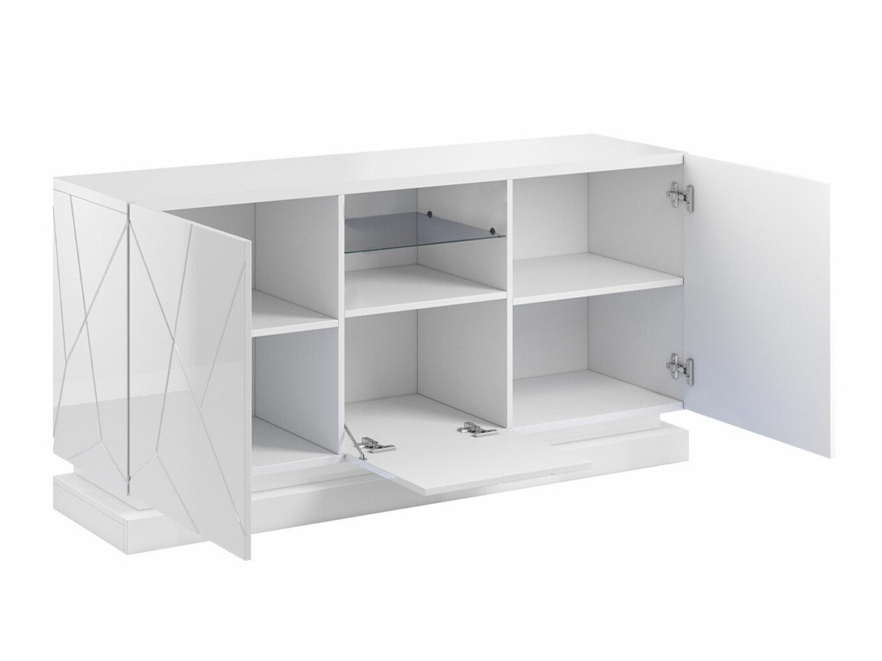 Sideboard Linar (Black + Glossy black)