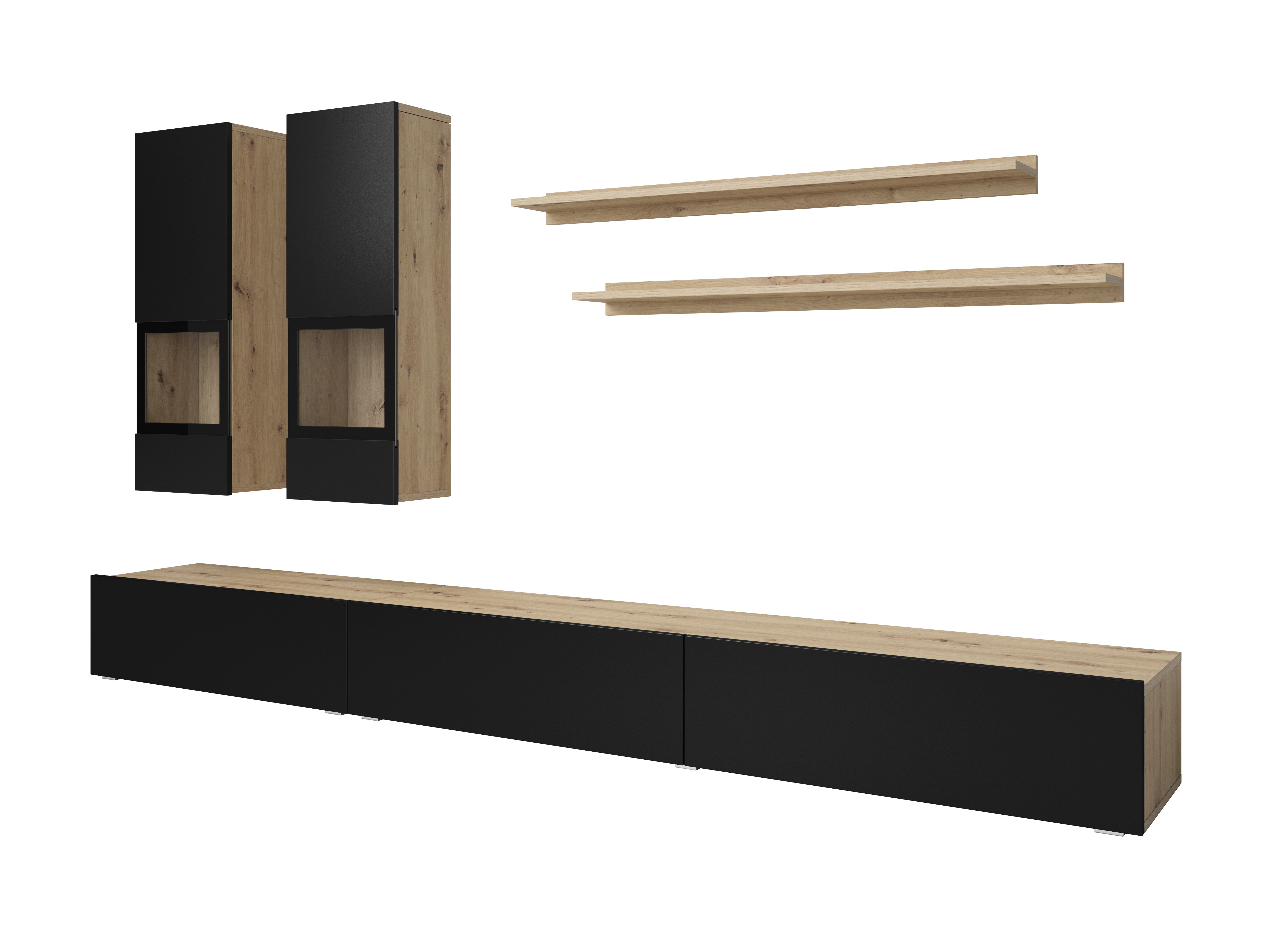 Living room set Serodeu 104 (Artisan oak + Matte black)