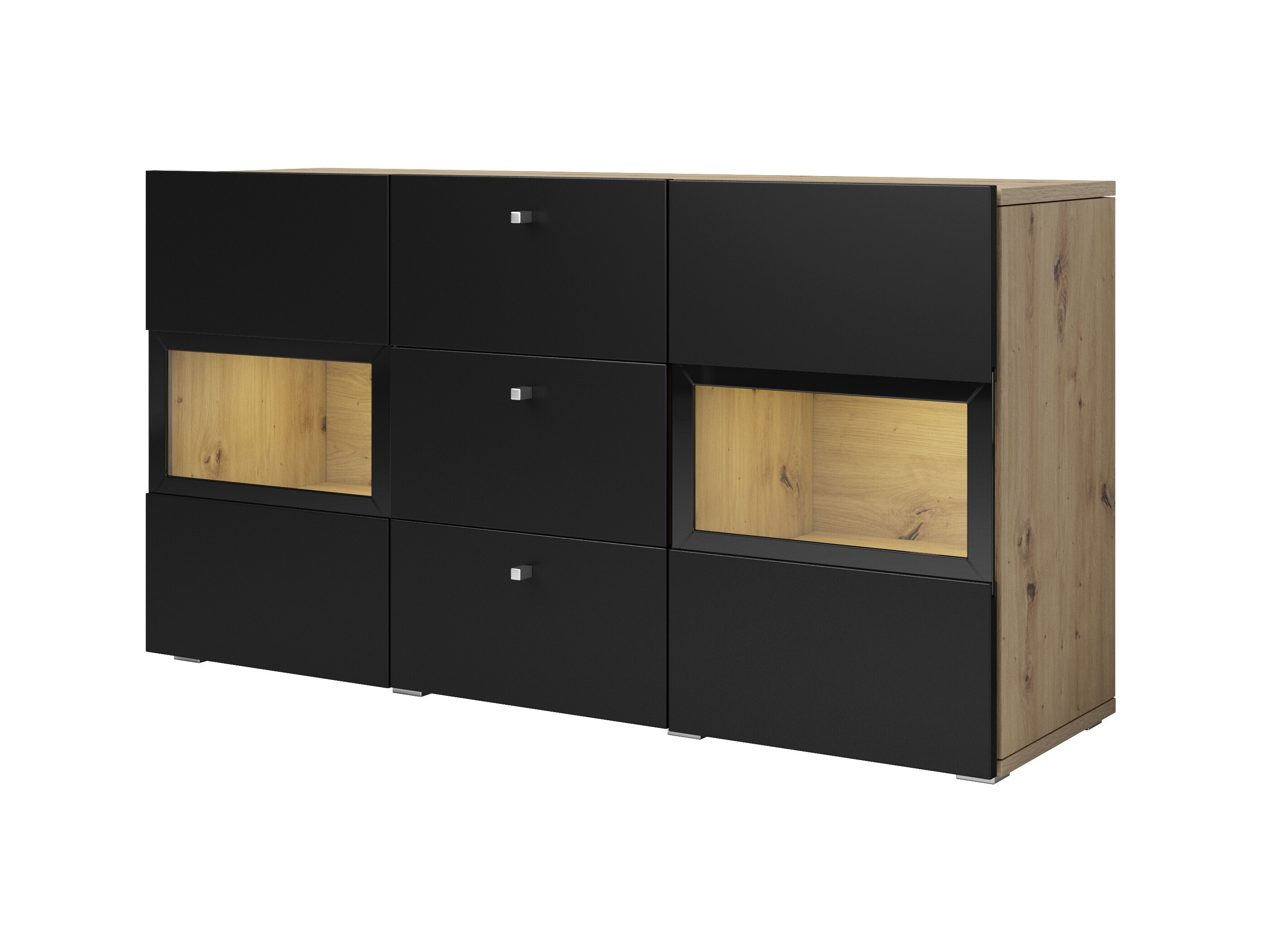 Living room set Serodeu 104 (Artisan oak + Matte black)