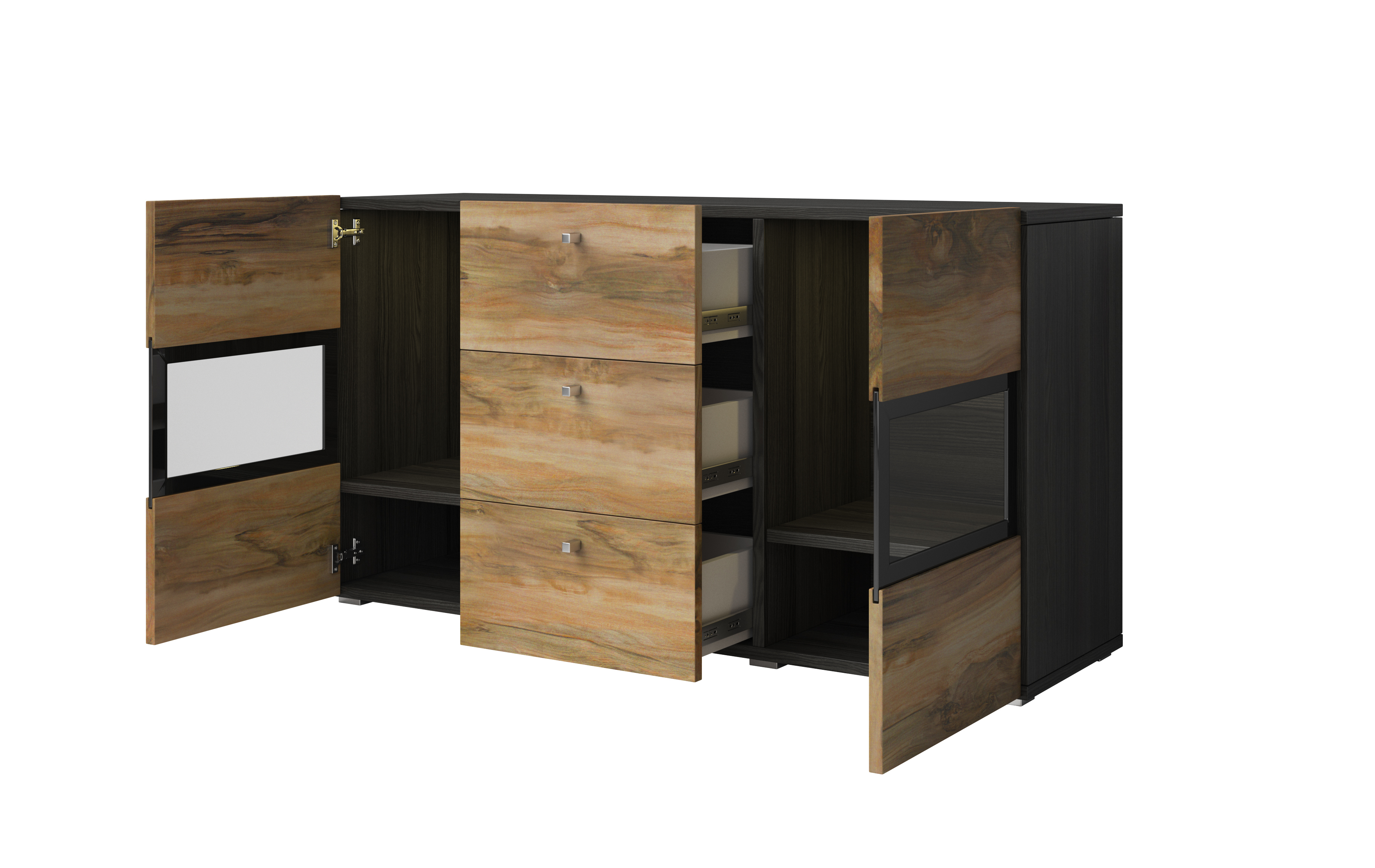 Living room set Serodeu 104 (Walnut + Dark brown)