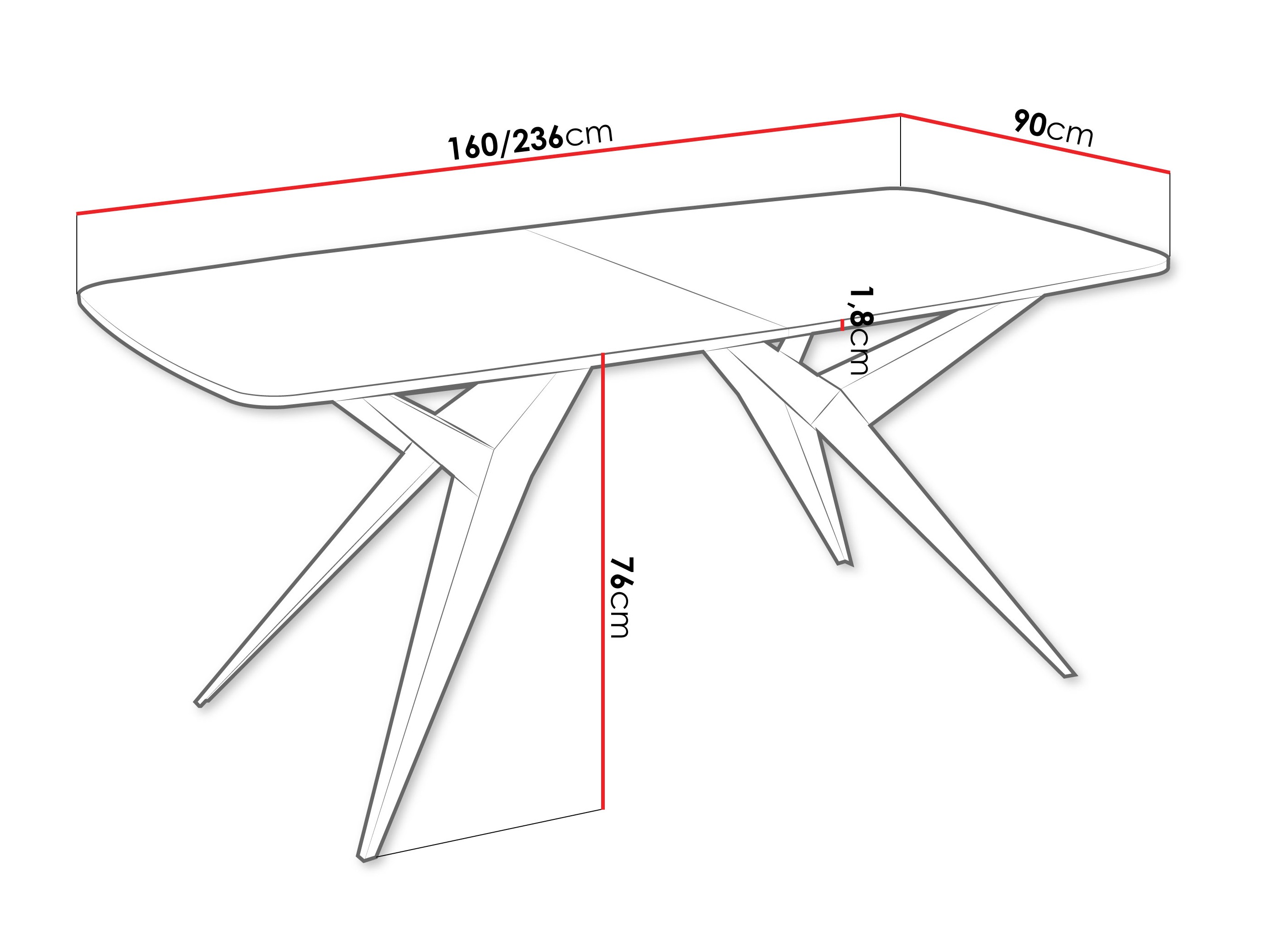 Table Oswego 152 (Black)