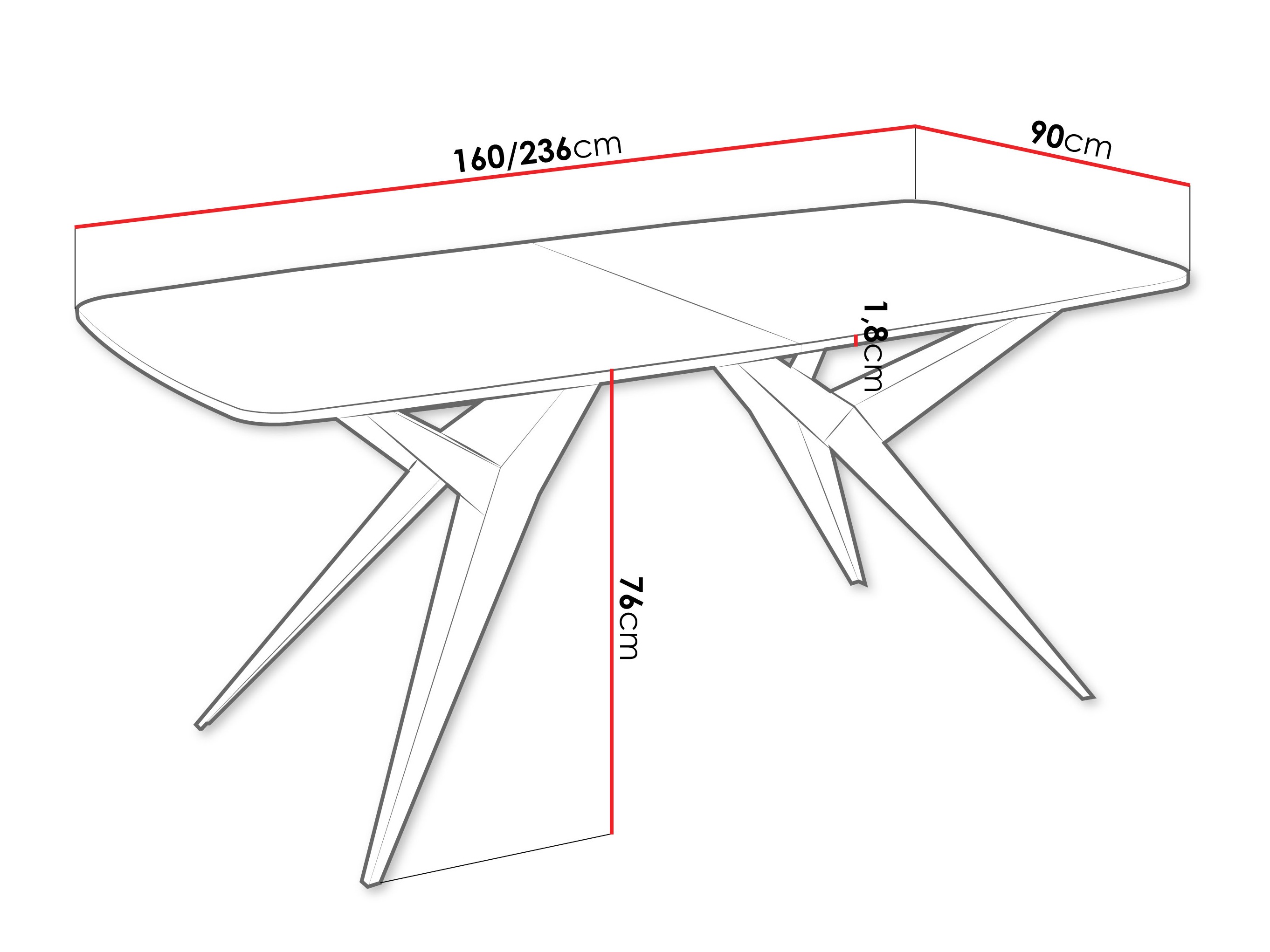 Table Oswego 152 (Cashmere)