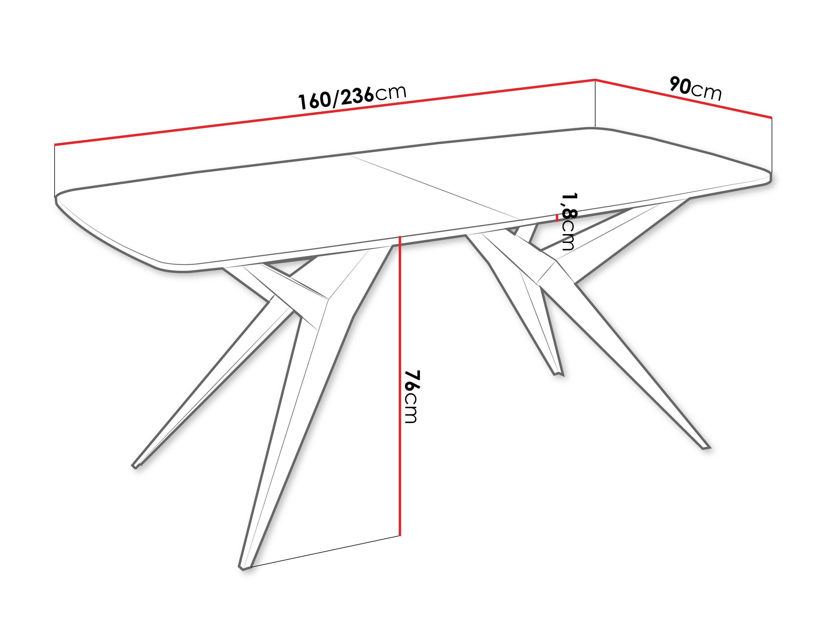 Table Oswego 152 (Walnut)