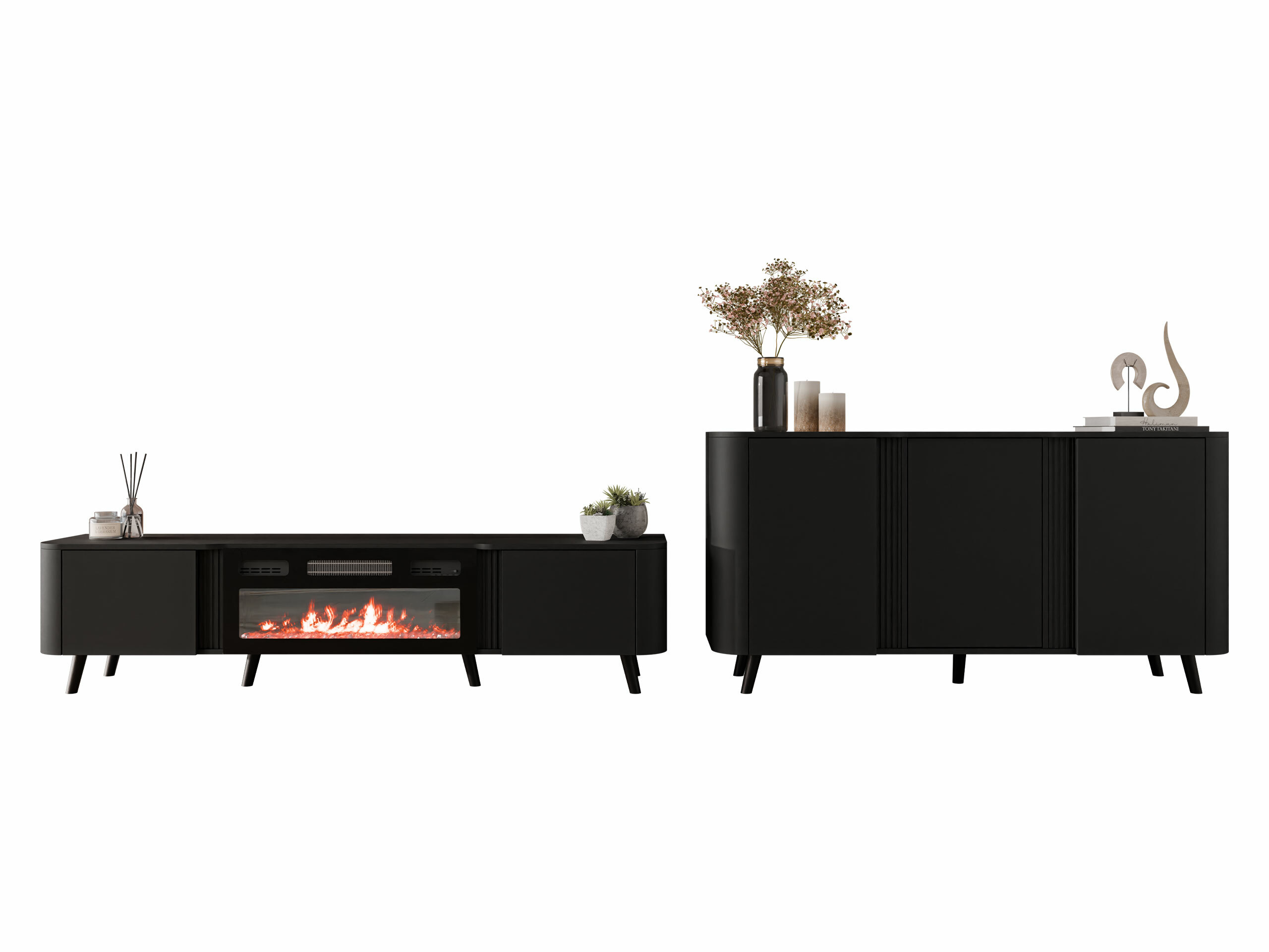 Living room set Charlotte 204 (Black)
