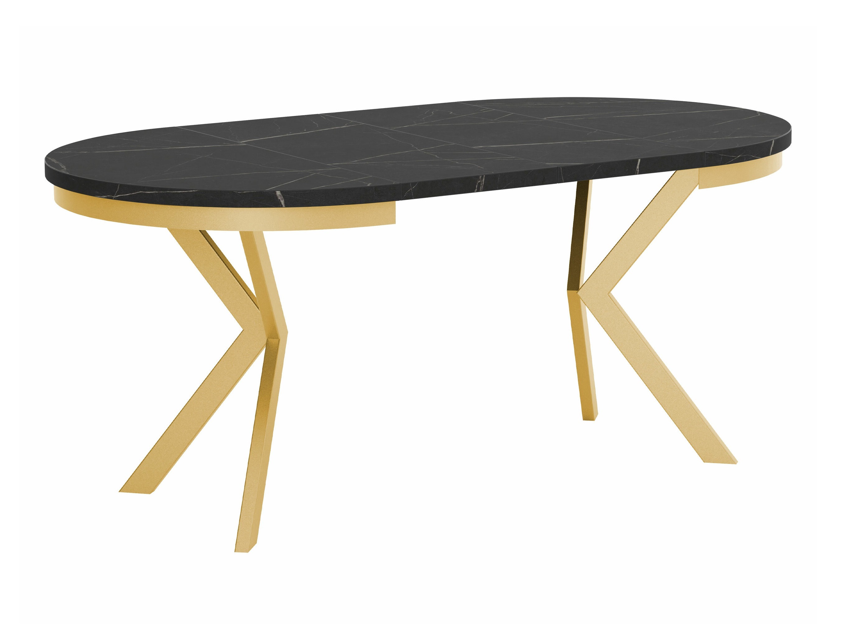 Table Oswego 155 (Black marble + Golden)