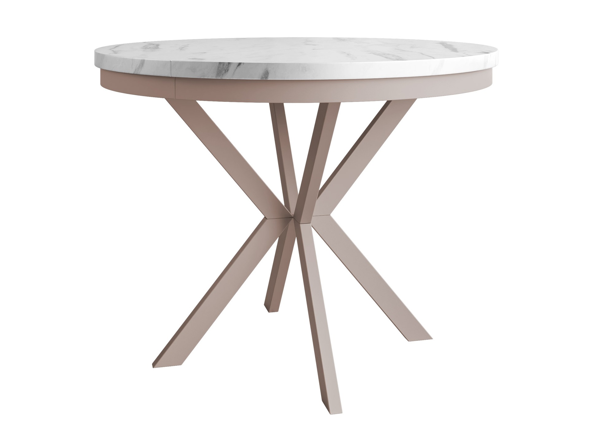 Table Oswego 155 (White marble + Cashmere)