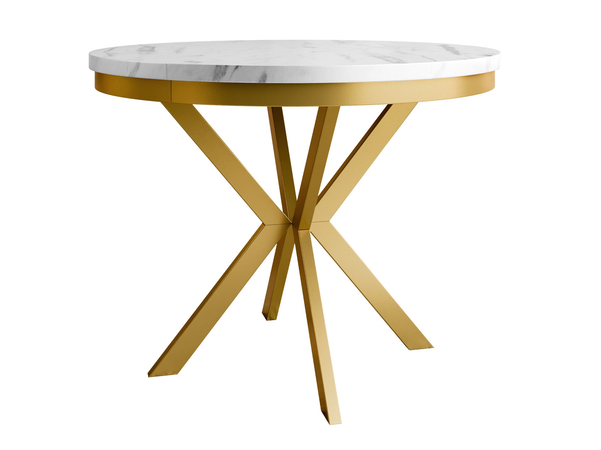 Table Oswego 155 (White marble + Golden)